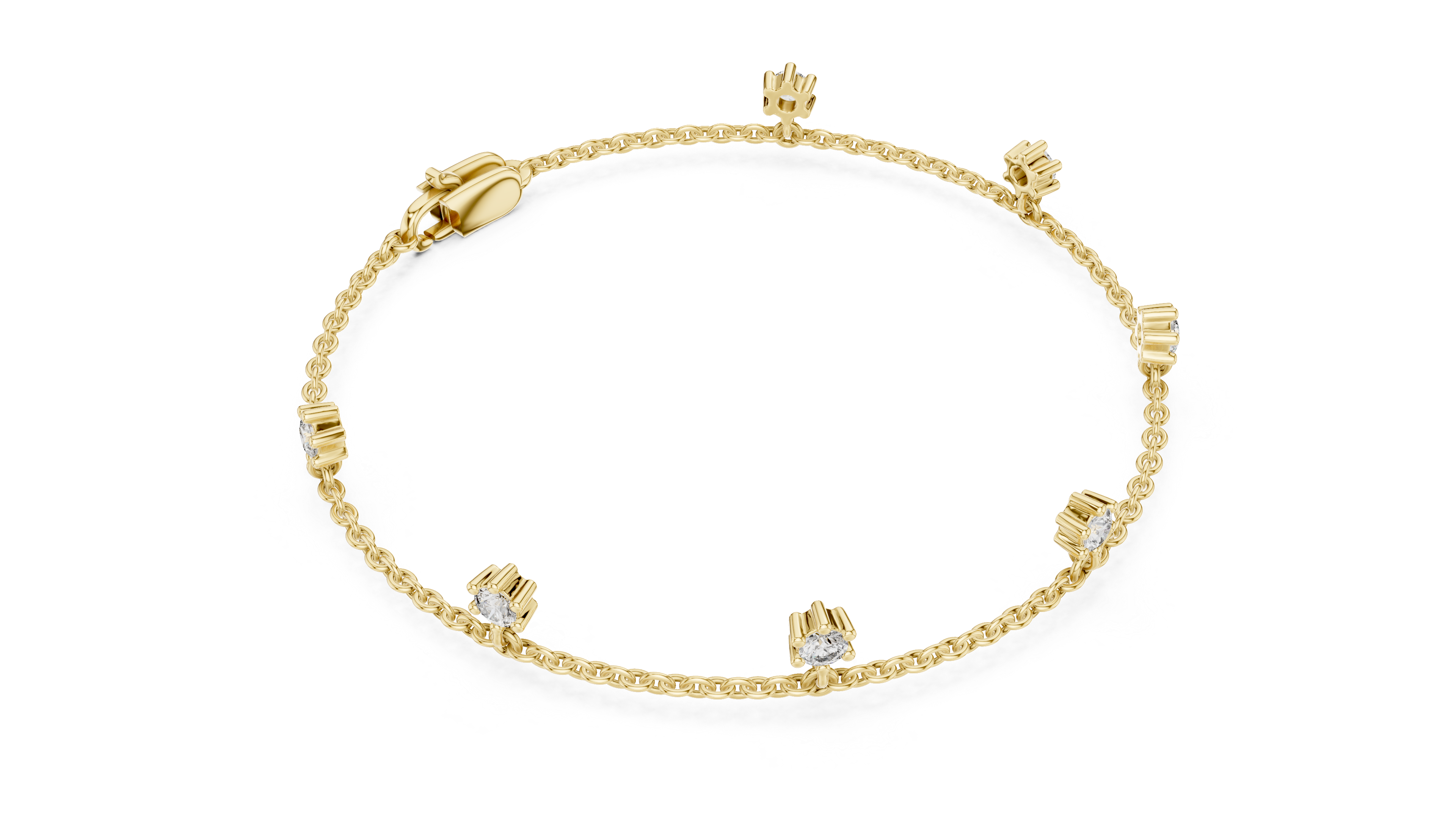 Minimal Diamond Chain Bracelet