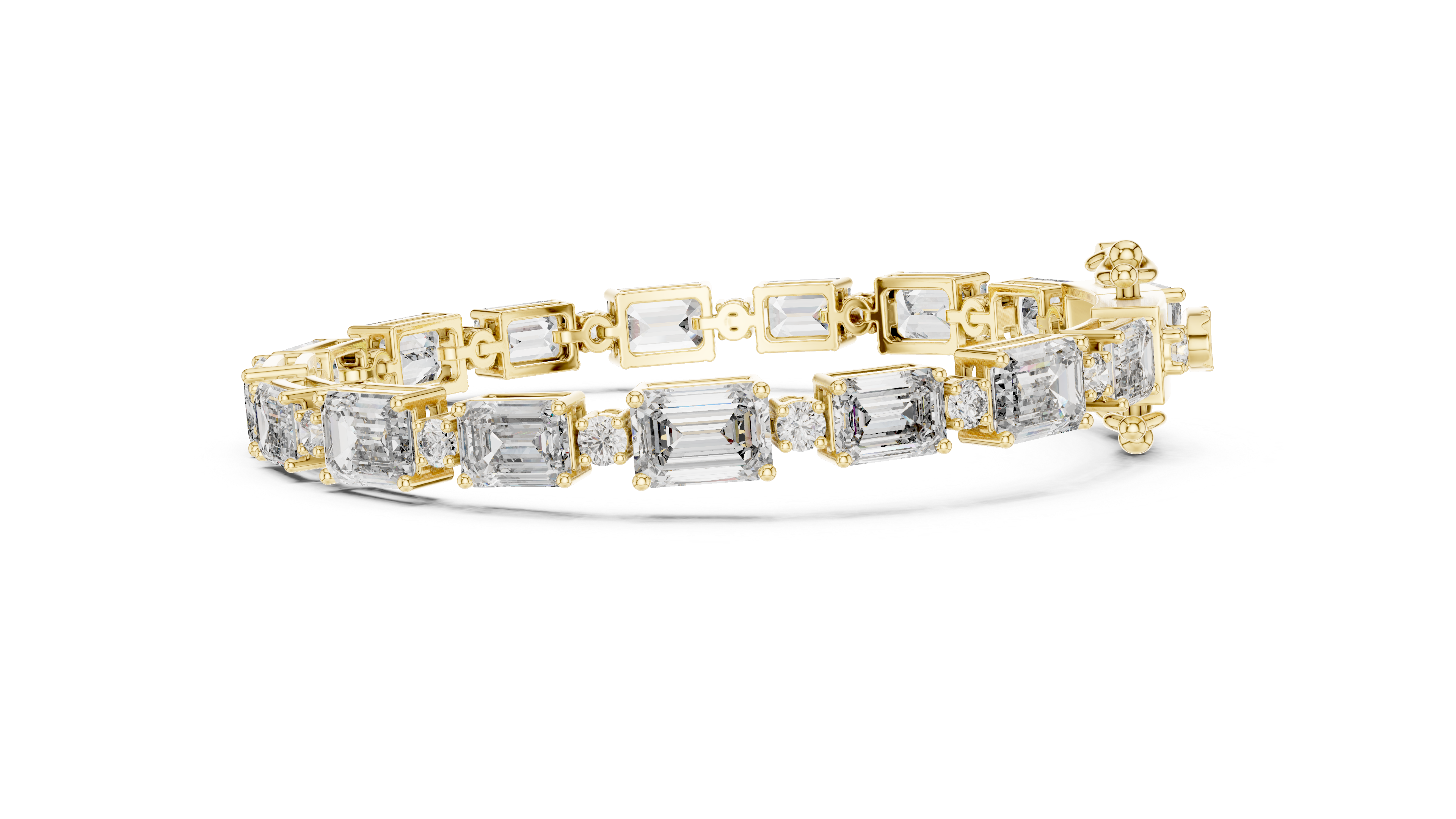 Luxury Emerald Cut Diamond Bracelet