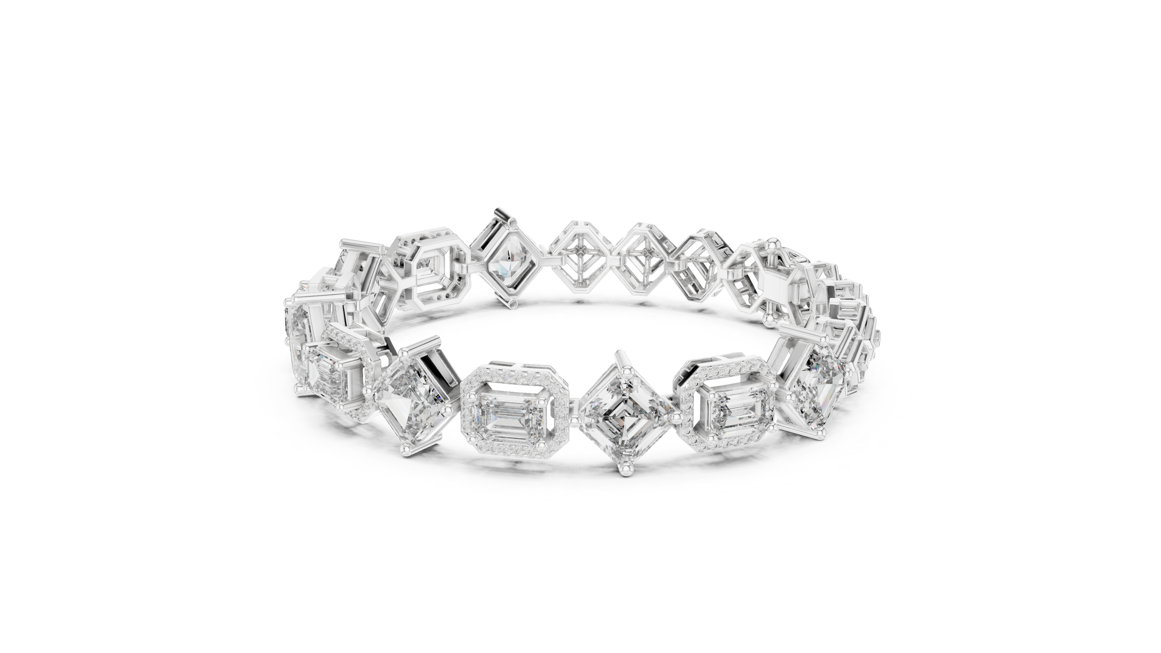 Luxury Mixed Cut Diamond Bracelet