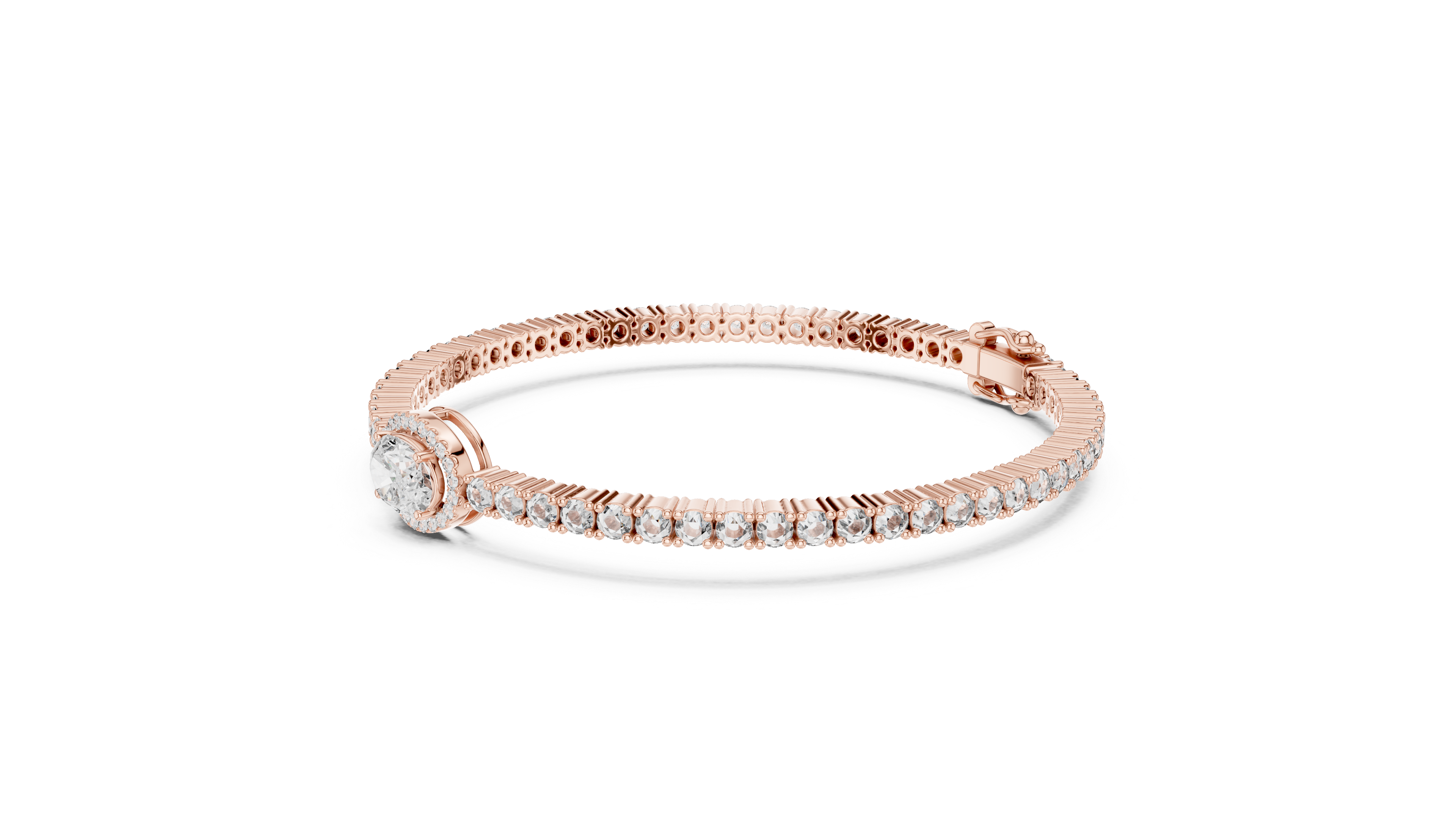 Classic Halo Stone Bracelet