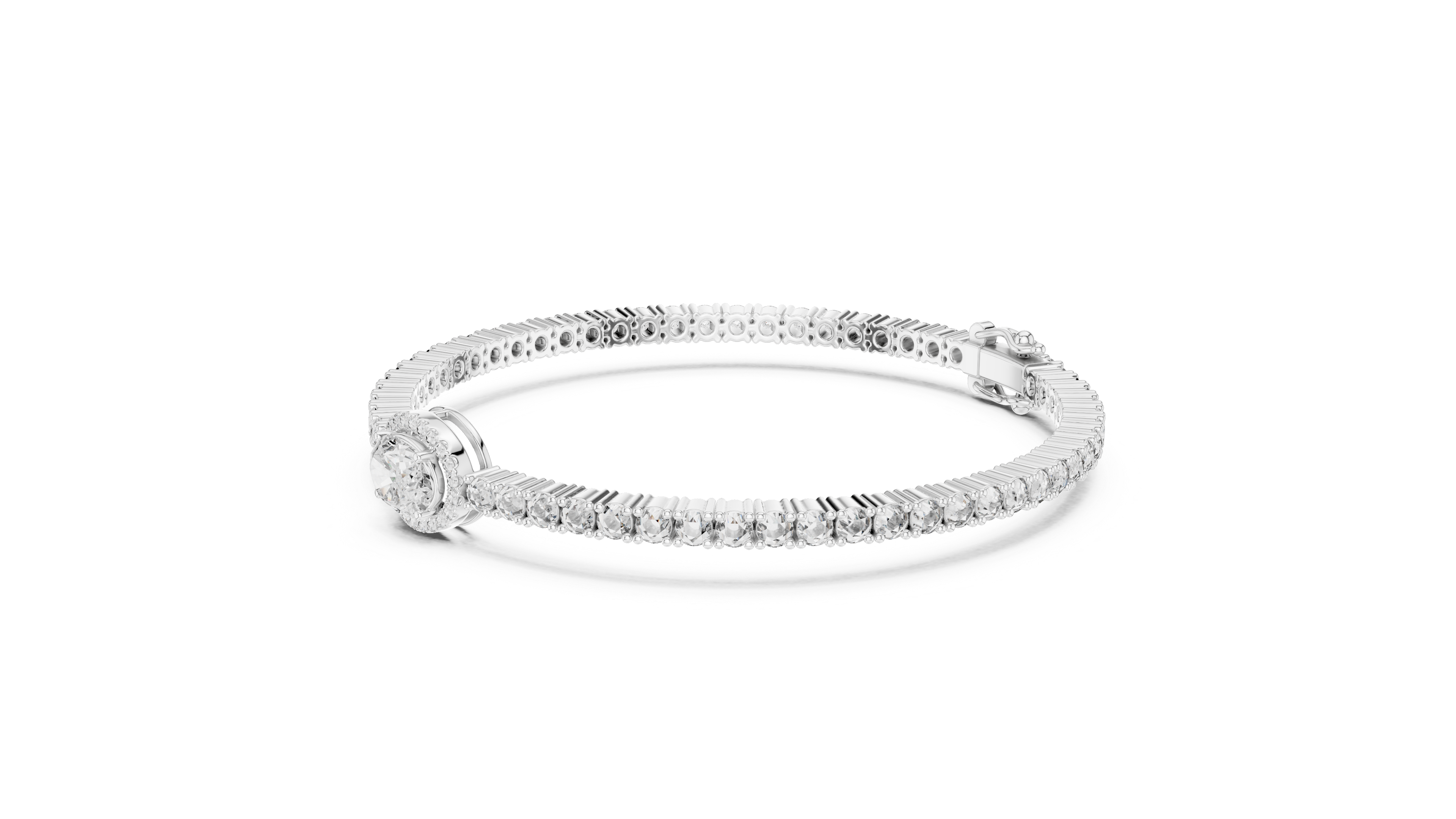 Classic Halo Stone Bracelet