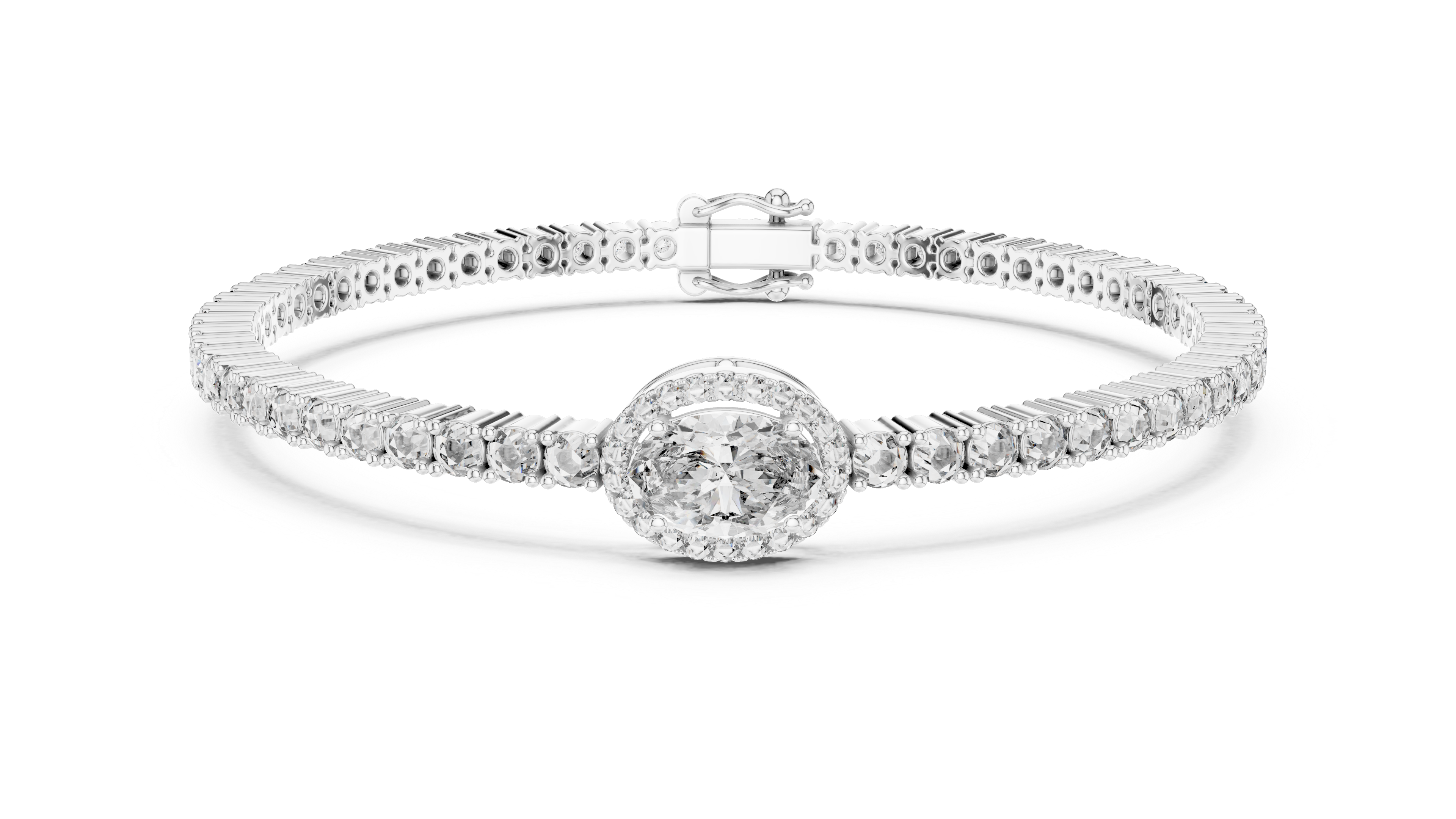 Classic Halo Stone Bracelet