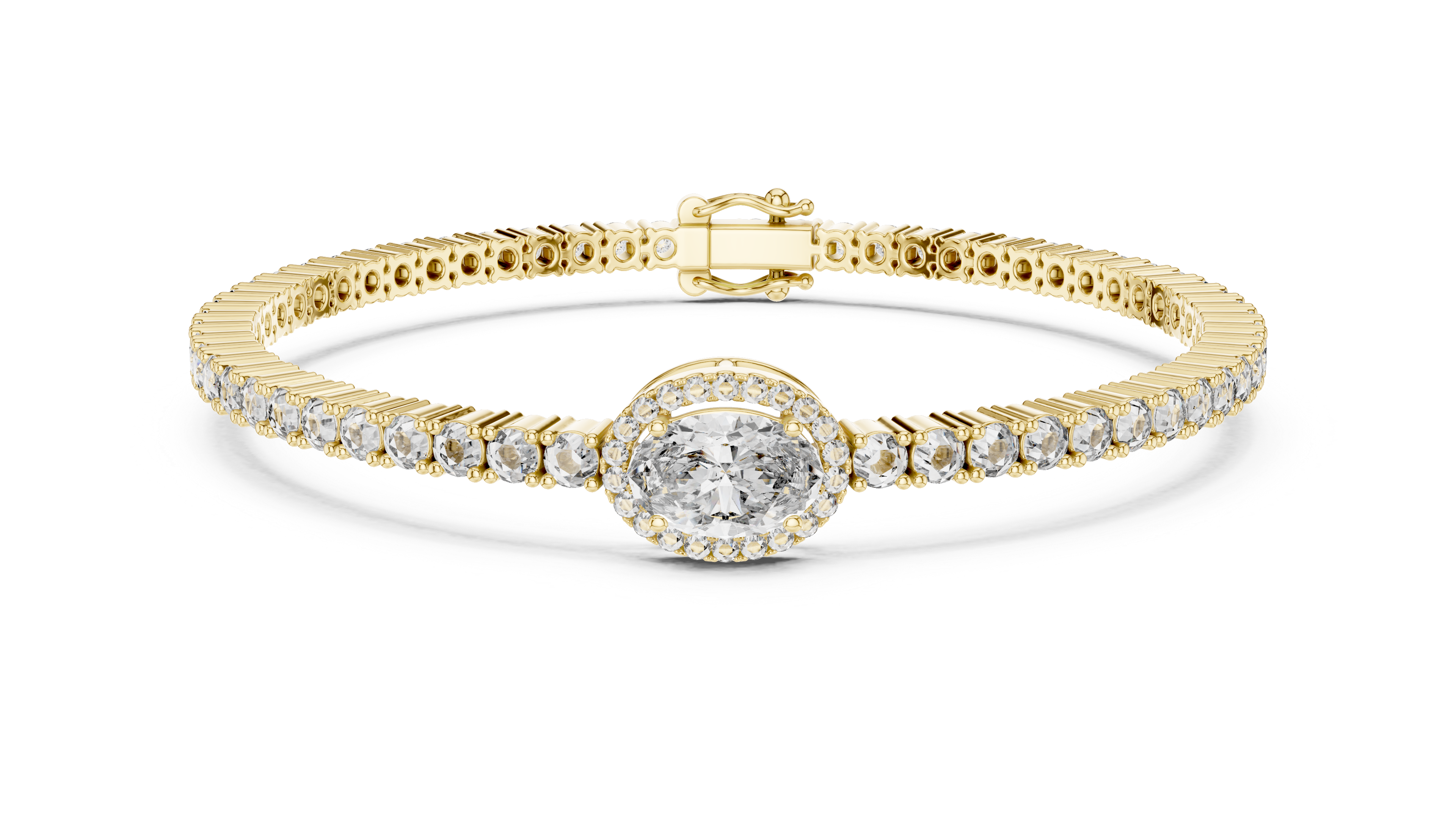 Classic Halo Stone Bracelet