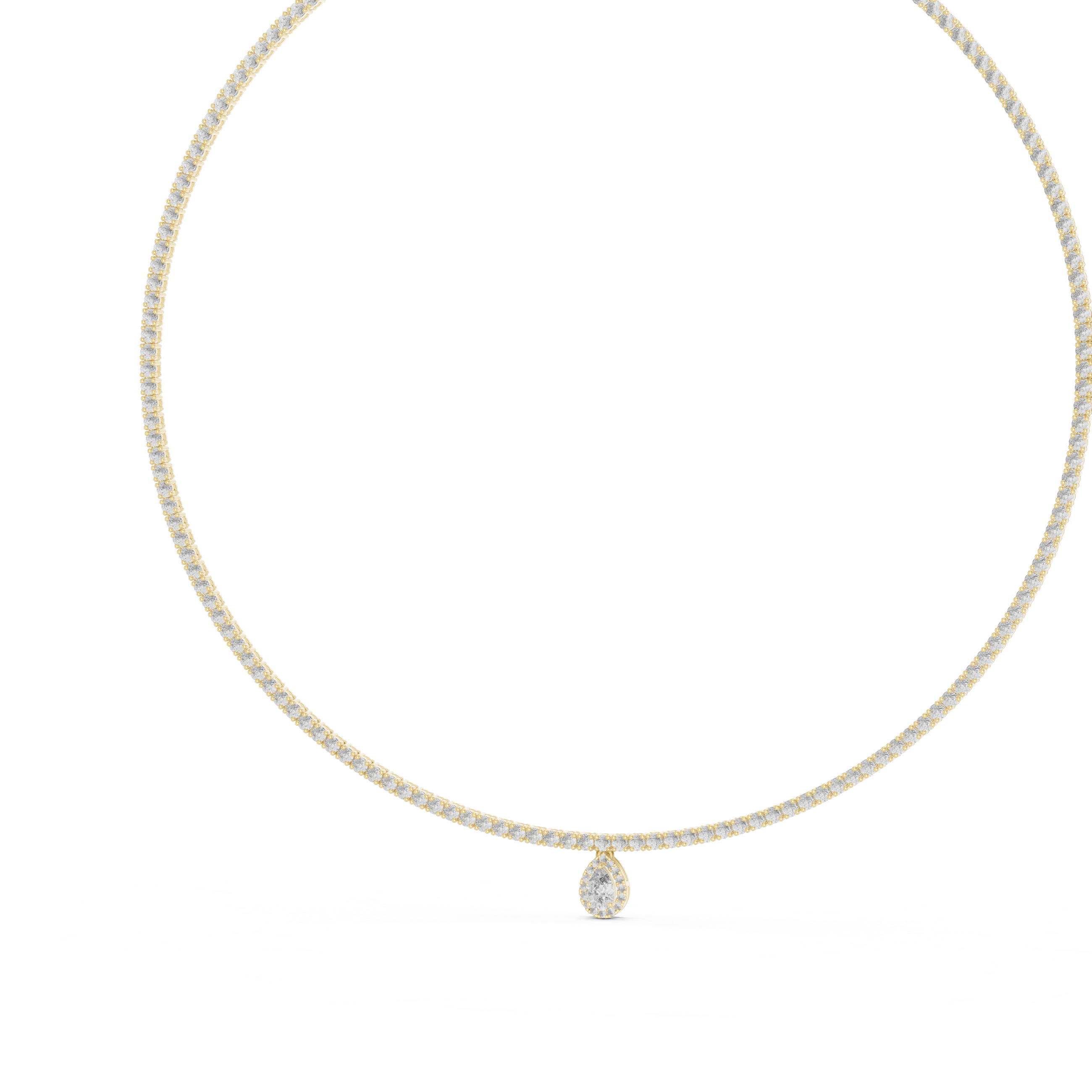 Luxury Diamond Tennis Drop Necklace