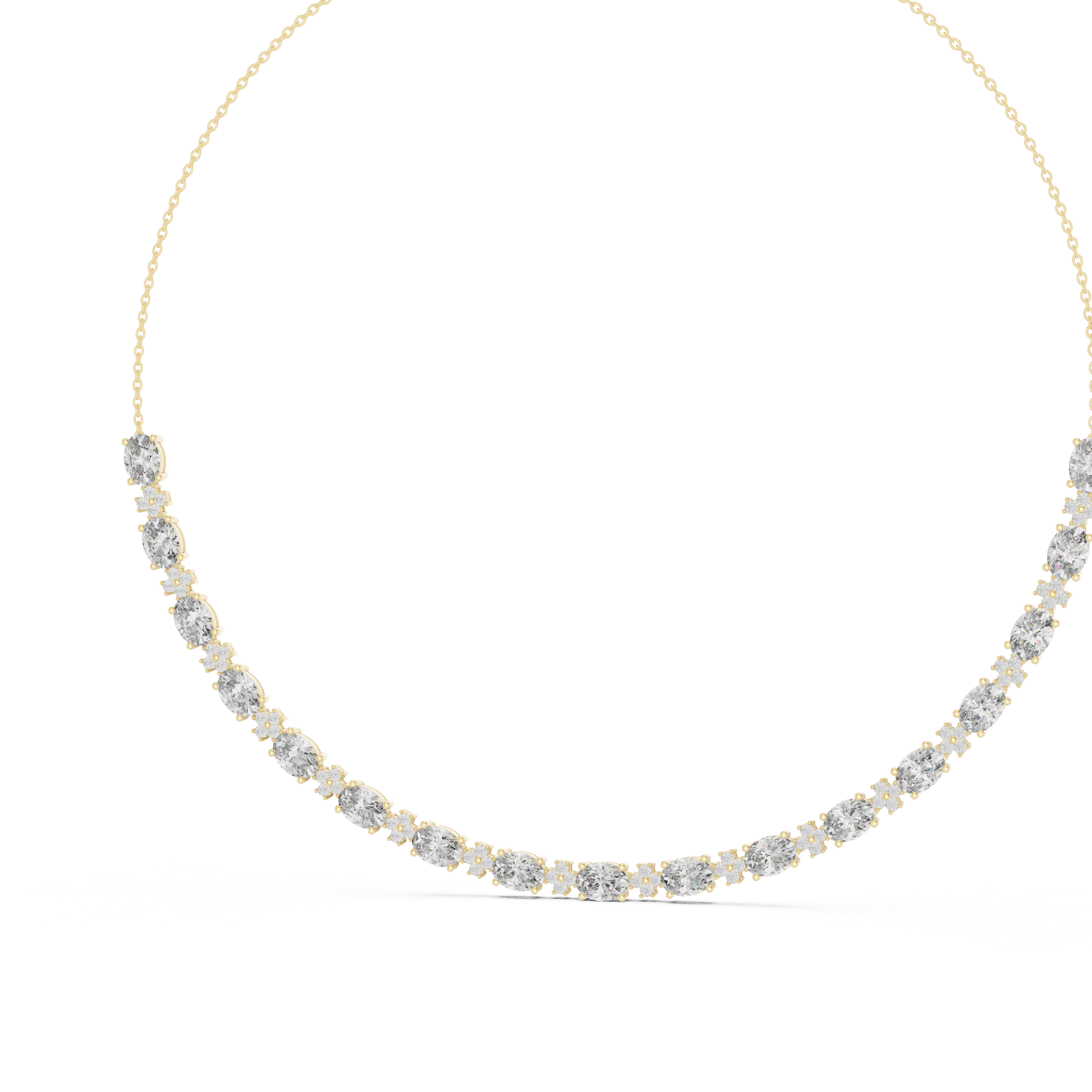 Luxury Oval Diamond Necklace