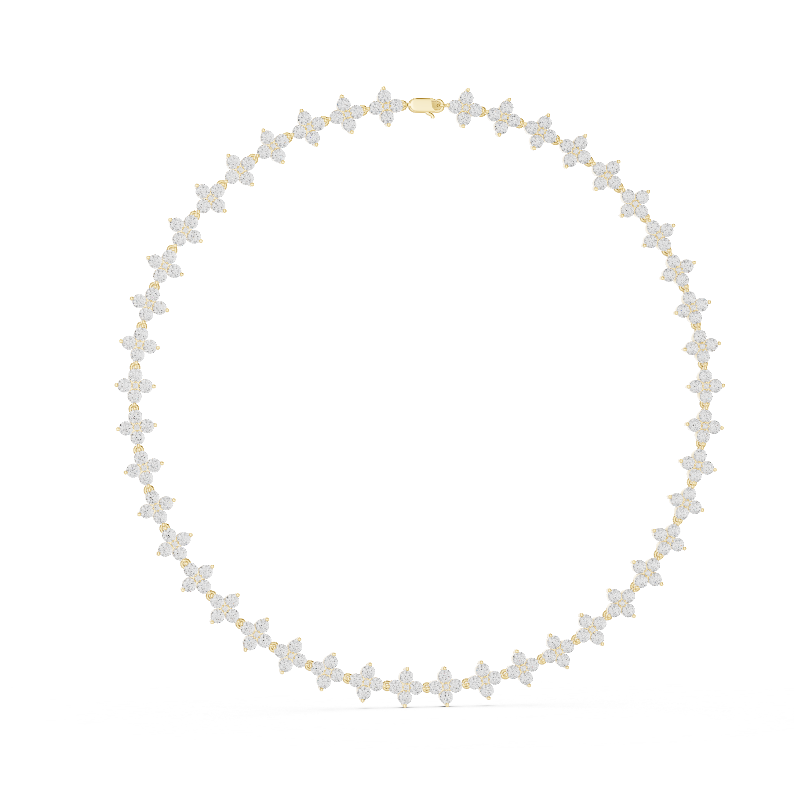 Luxury Floral Diamond Necklace