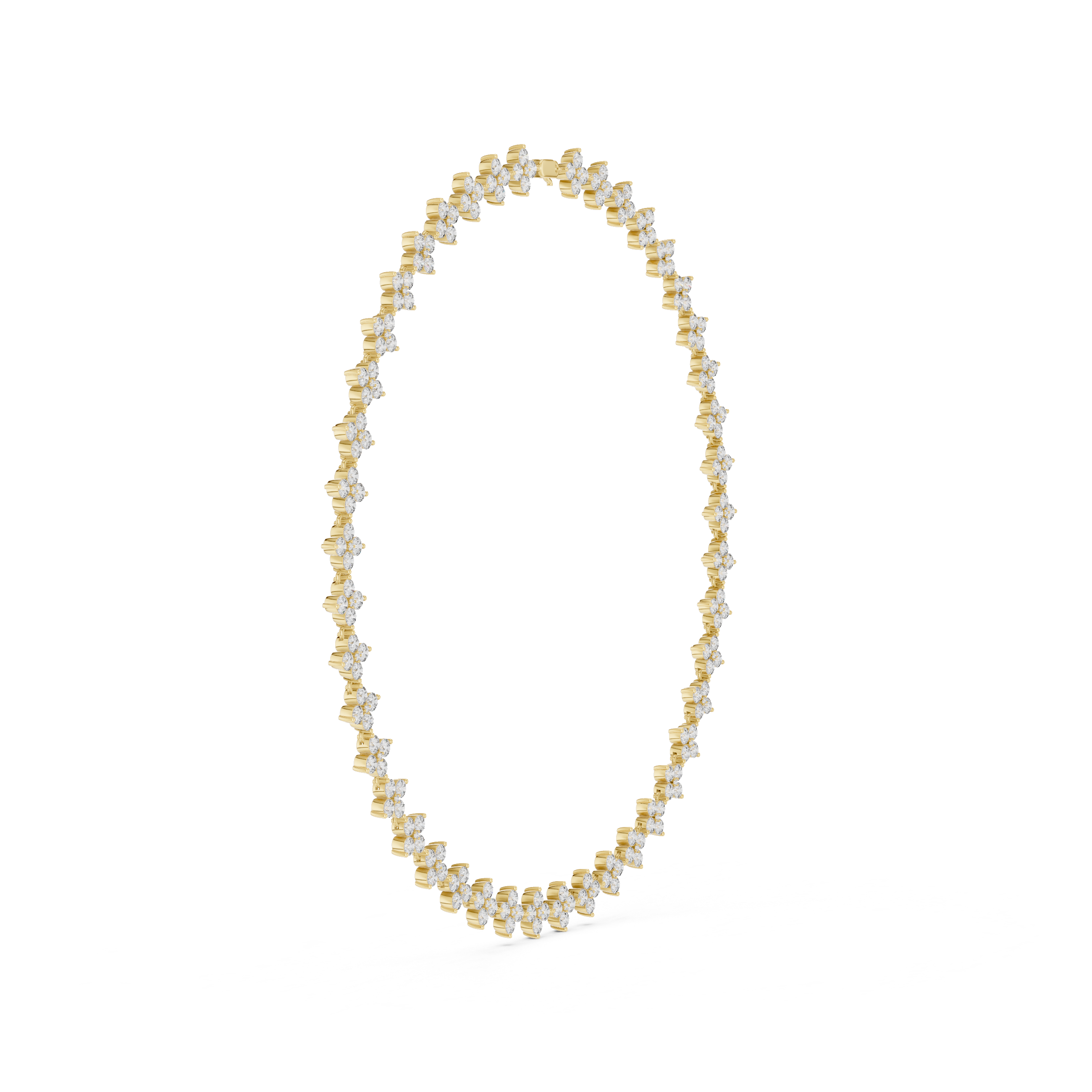 Luxury Floral Diamond Necklace