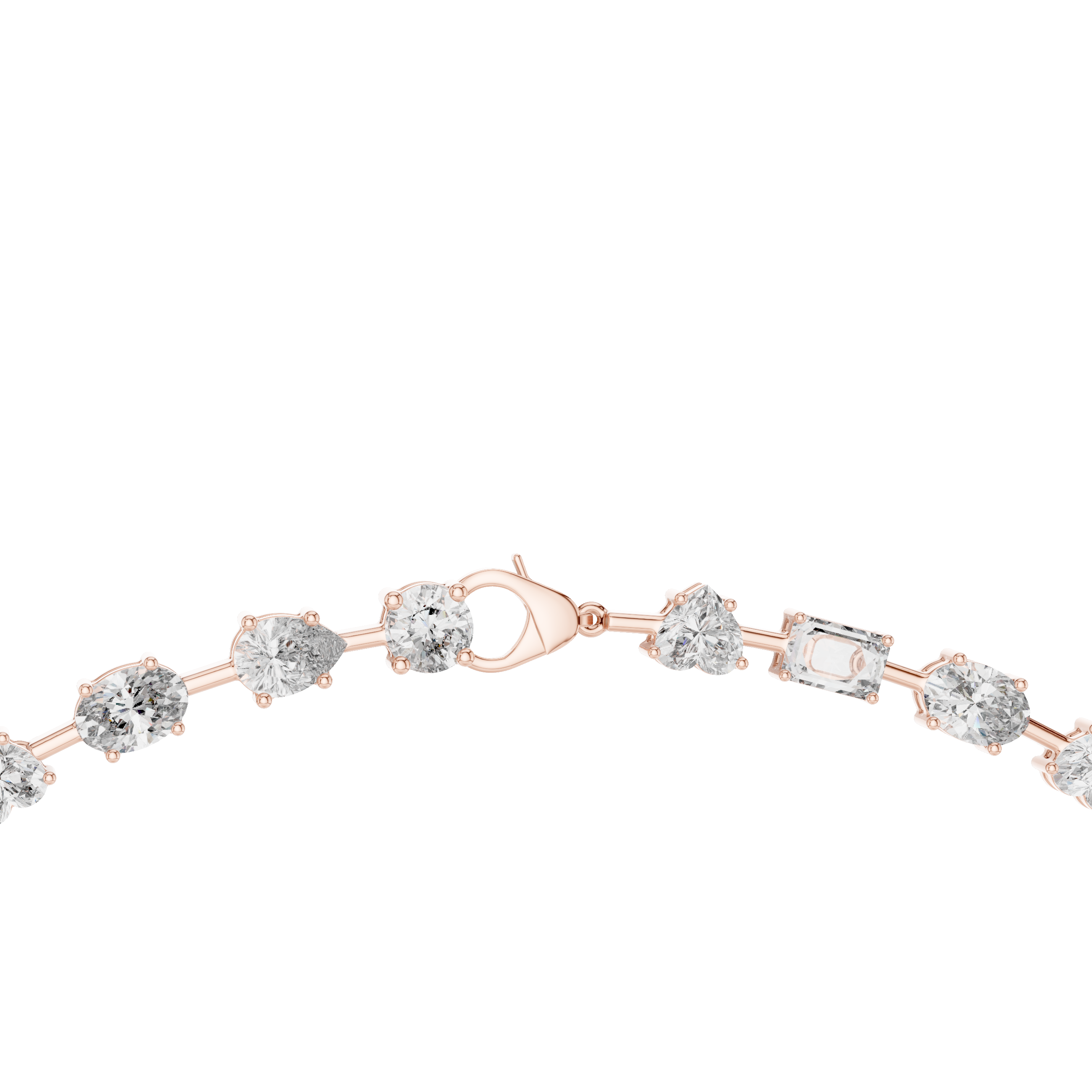 Luxury Mixed Cut Diamond Necklace