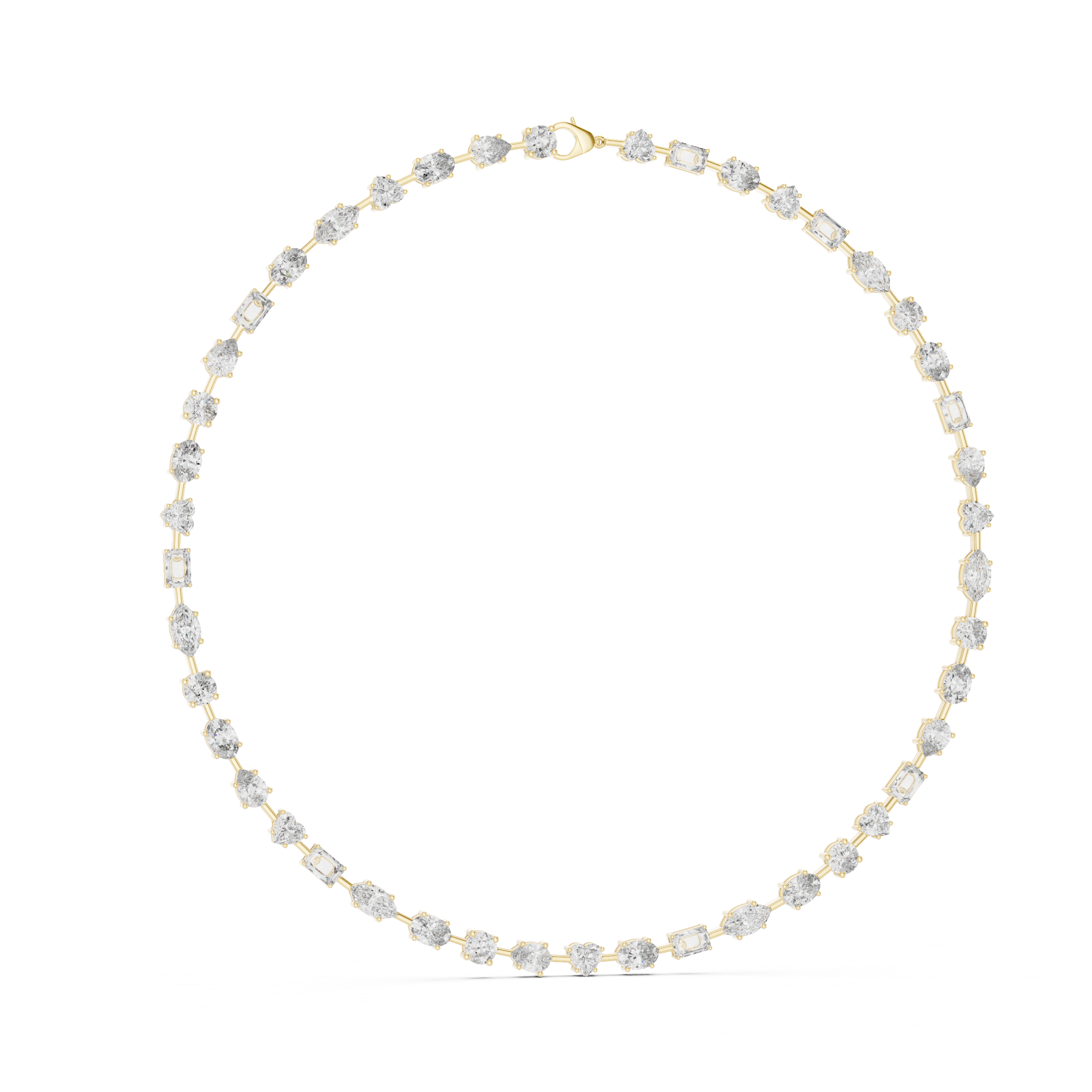 Luxury Mixed Cut Diamond Necklace