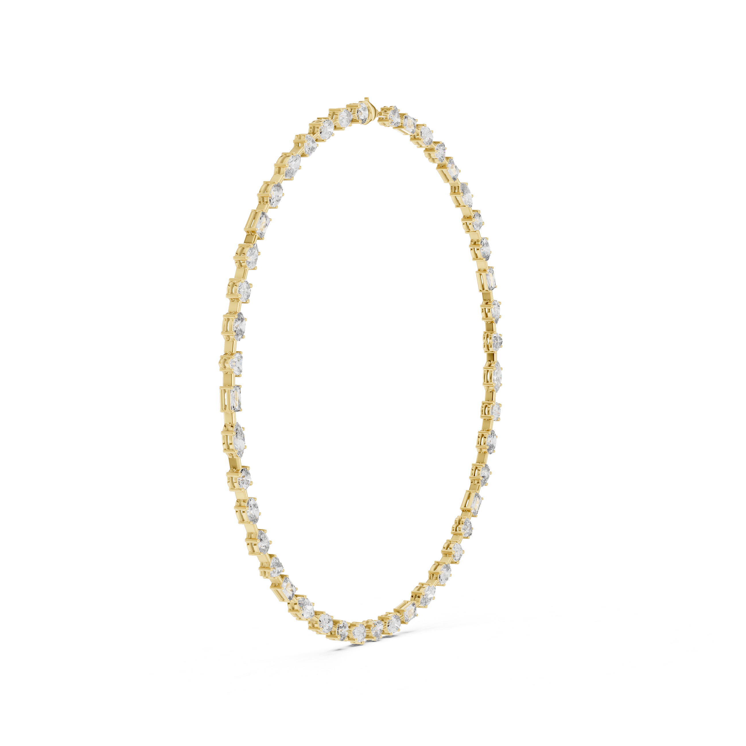 Luxury Mixed Cut Diamond Necklace