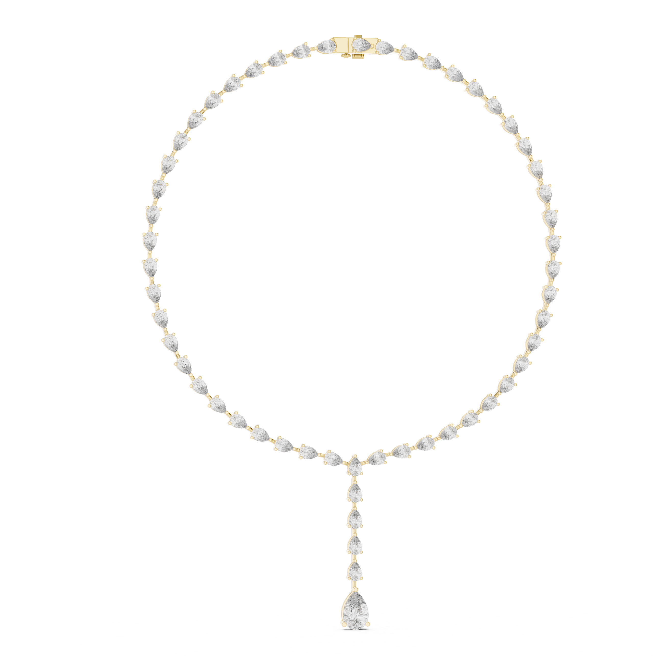 Luxury Pear Drop Diamond Necklace