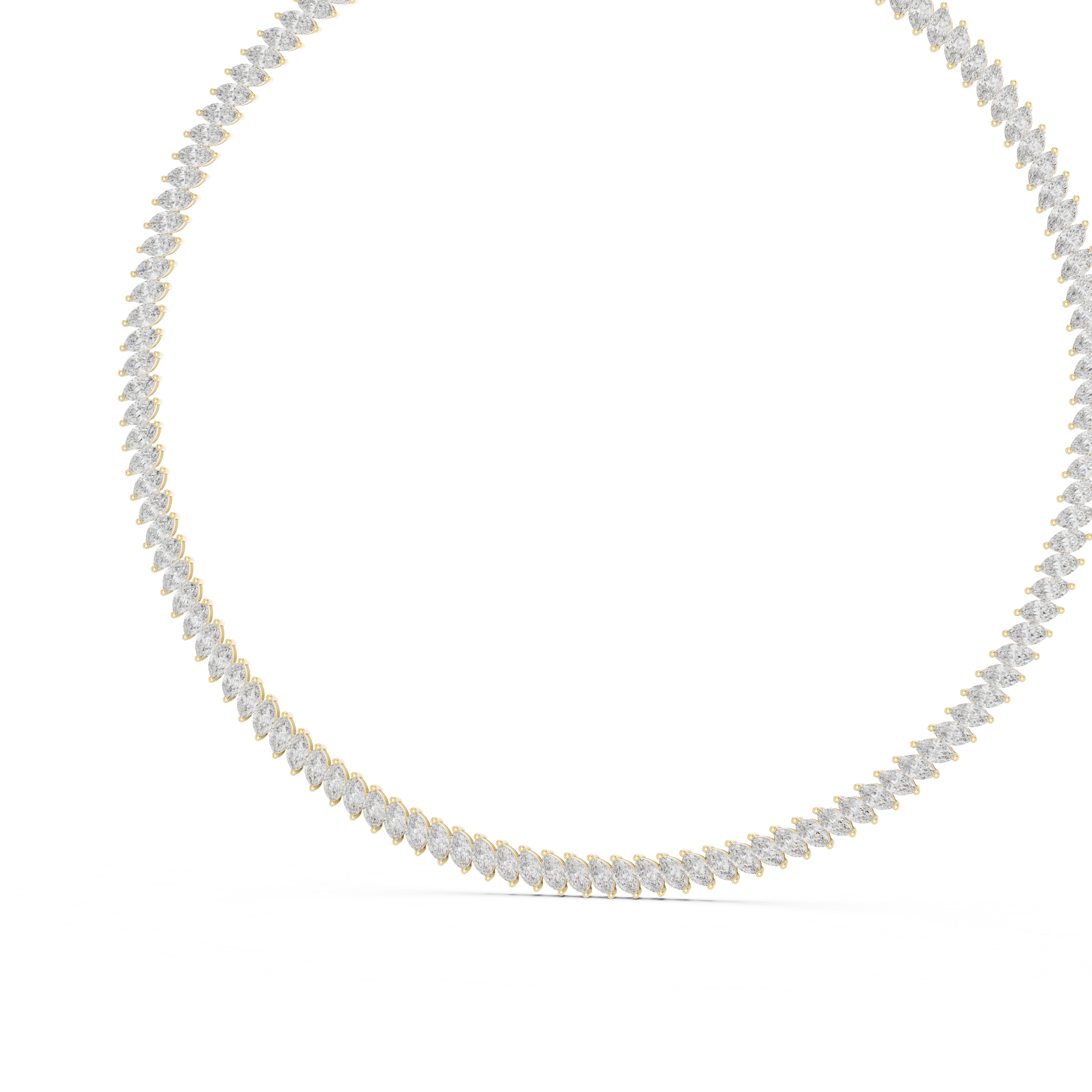 Luxury Marquise Diamond Tennis Necklace