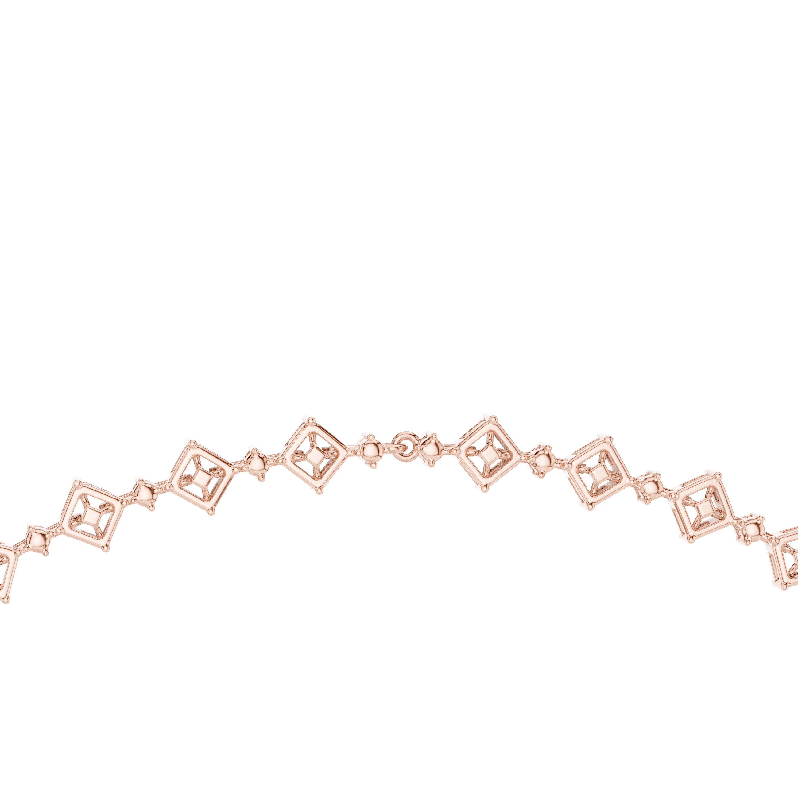 Multi Shape Diamond Statement Necklace