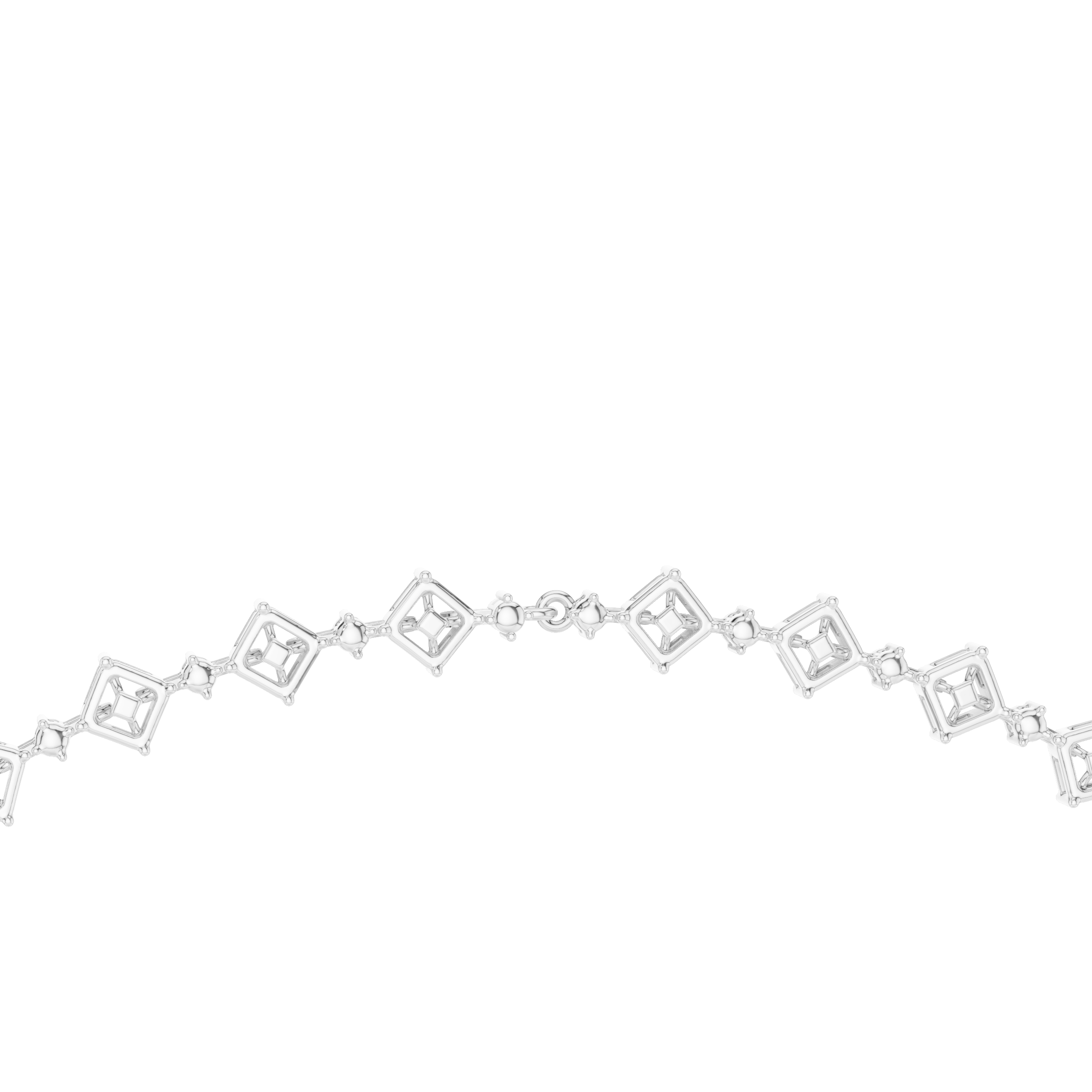 Multi Shape Diamond Statement Necklace