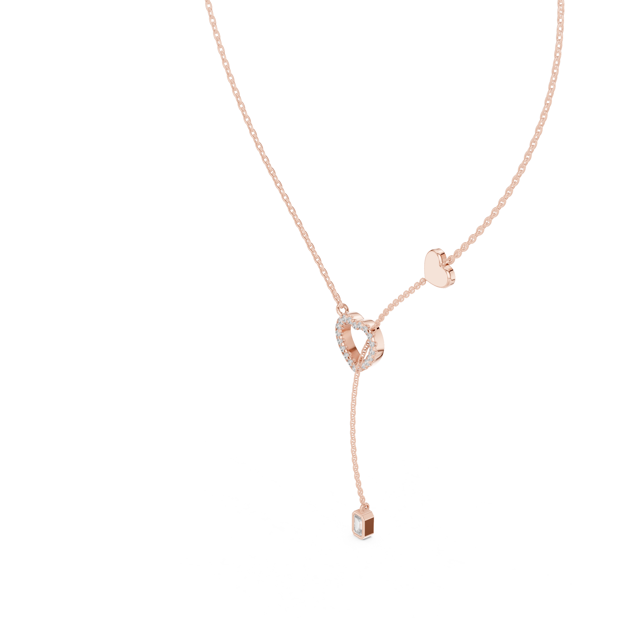 Luxury Heart Drop Necklace