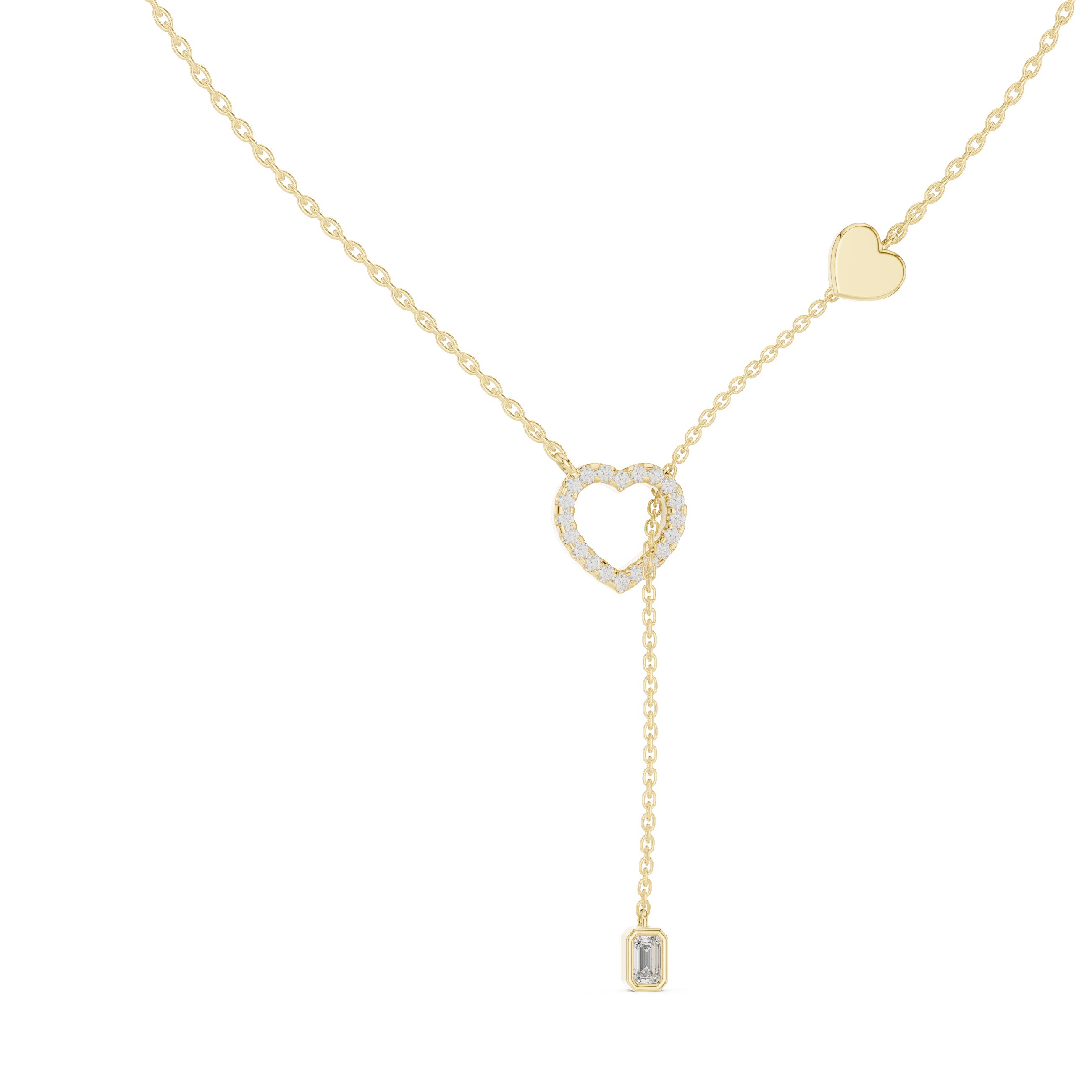 Luxury Heart Drop Necklace
