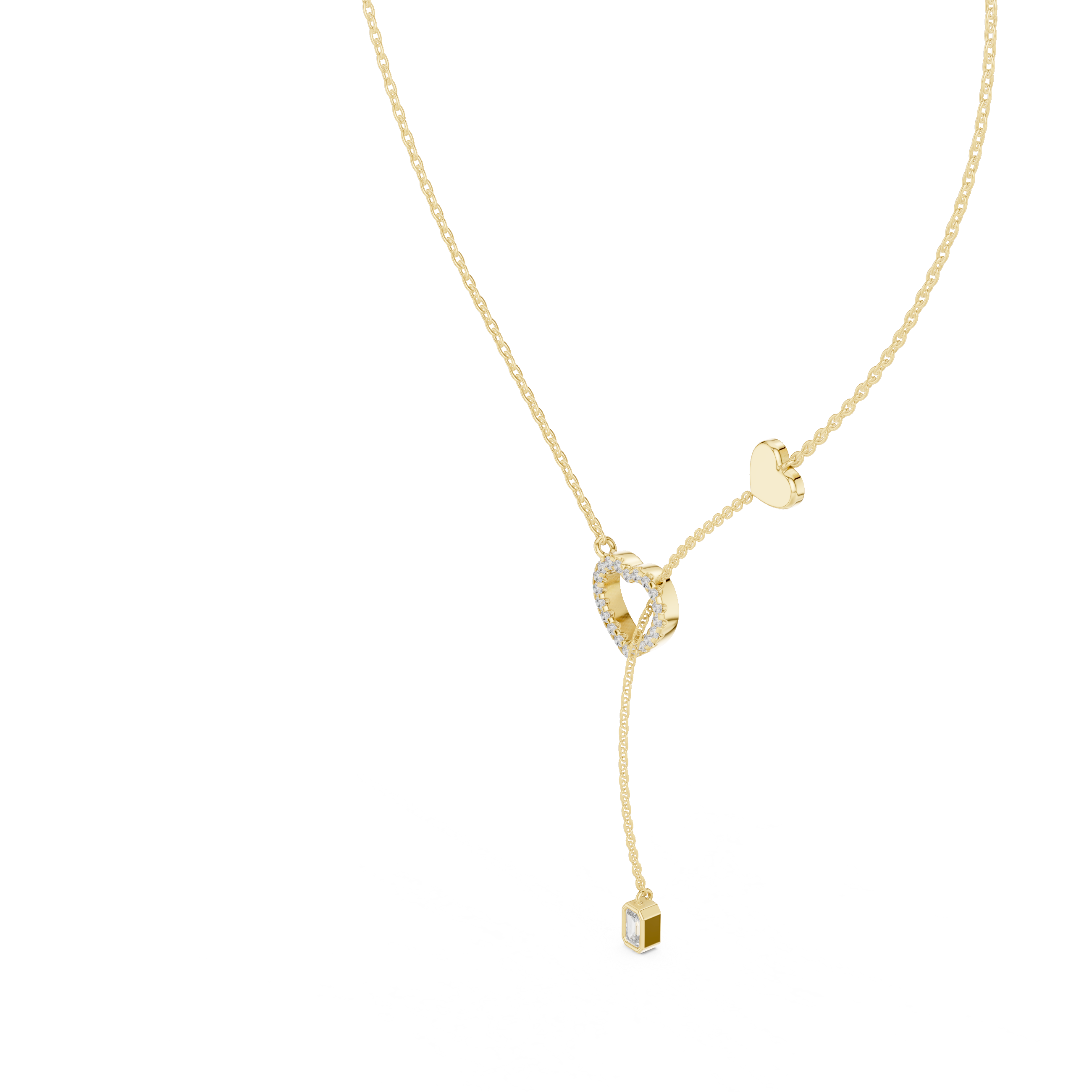 Luxury Heart Drop Necklace