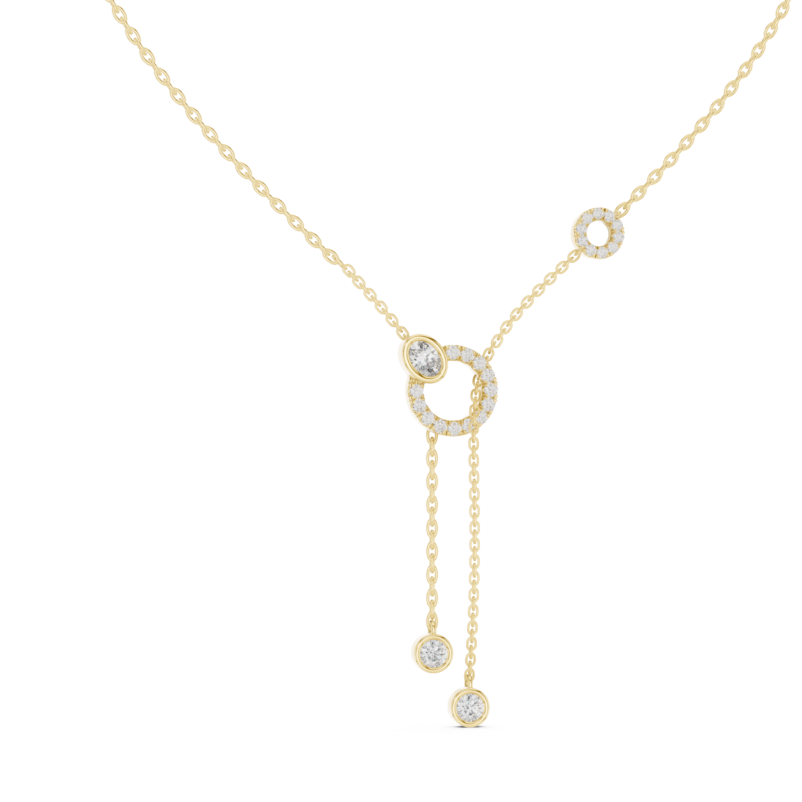 Luxury Circle Drop Necklace