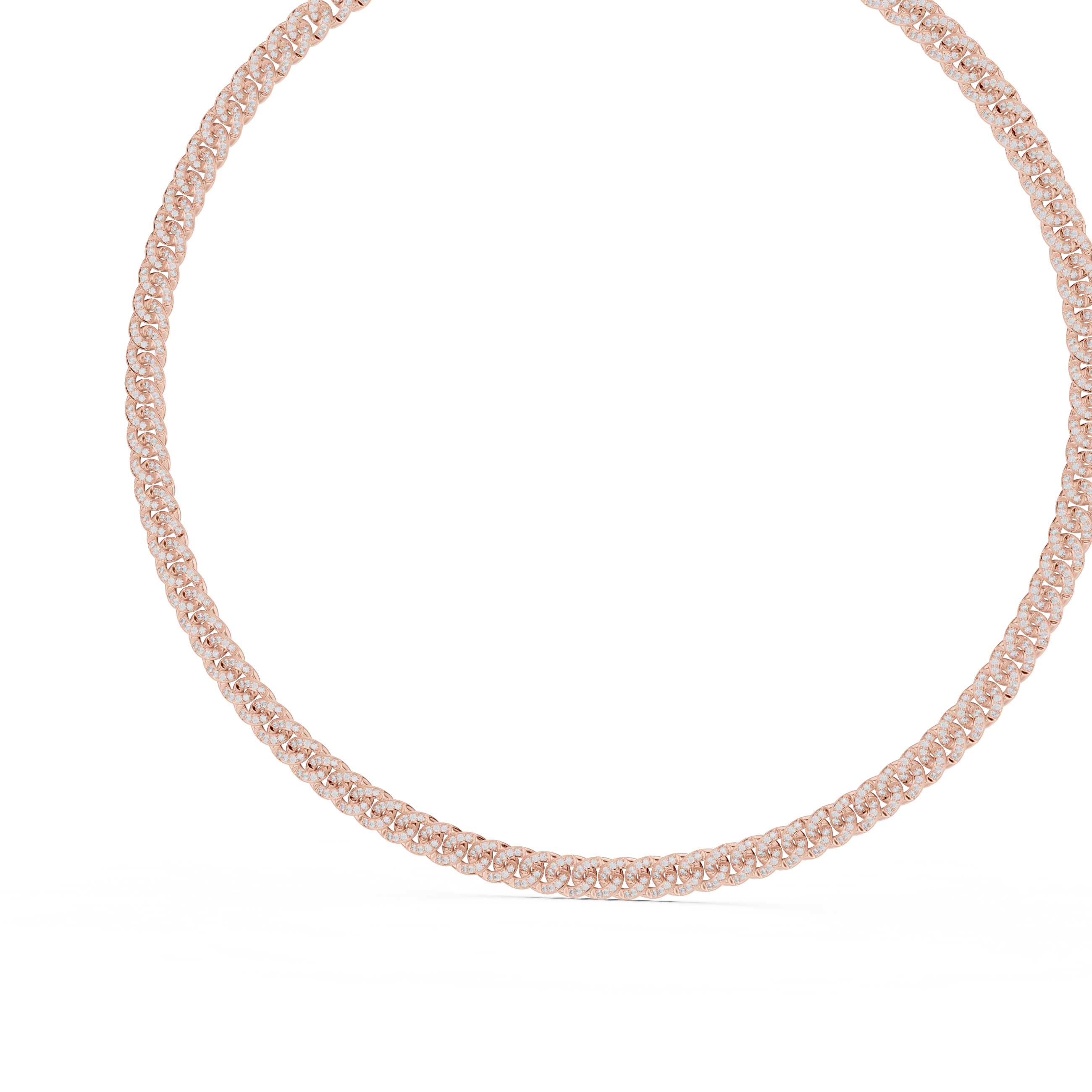 Luxury Pavé Diamond Cuban Link Necklace