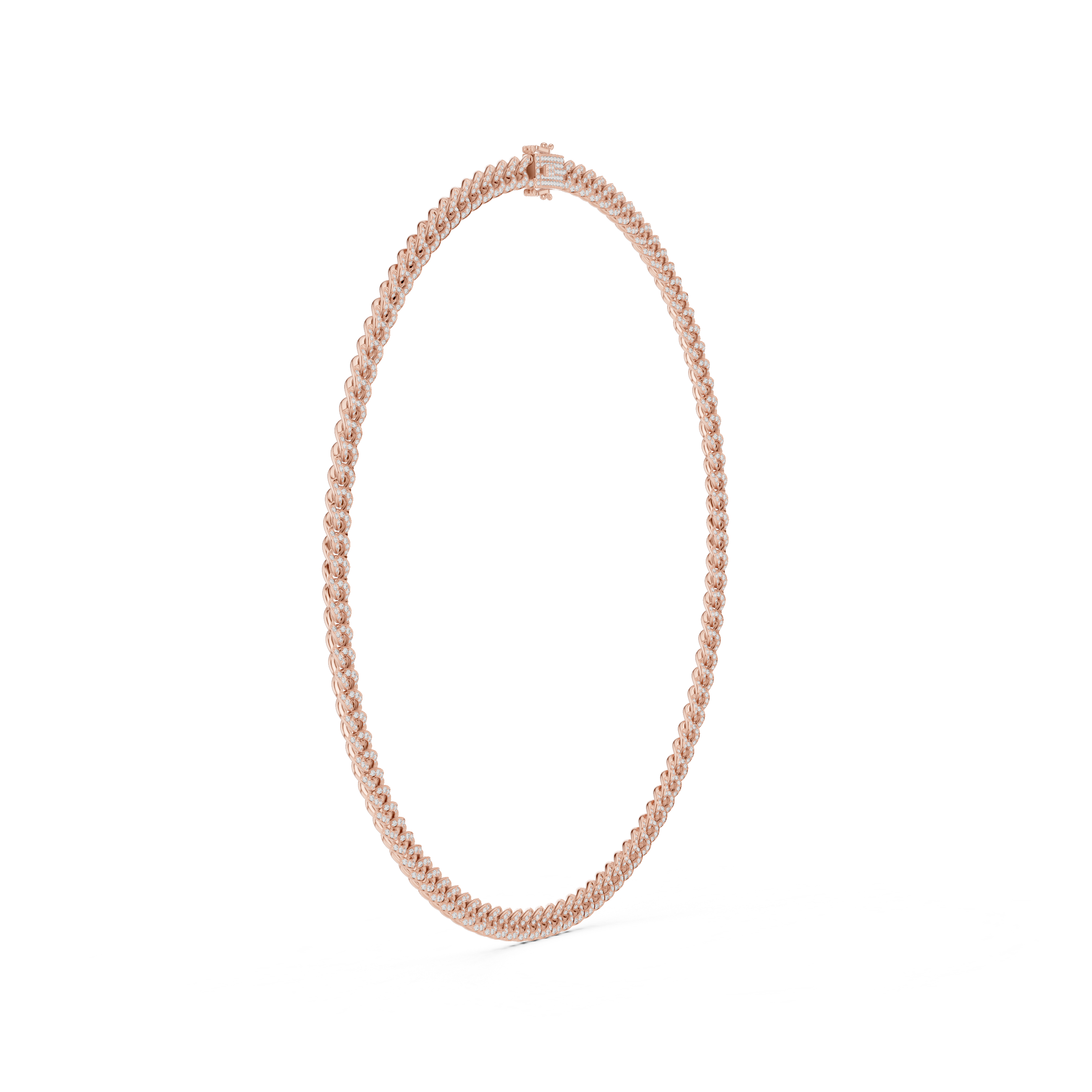 Luxury Pavé Diamond Cuban Link Necklace