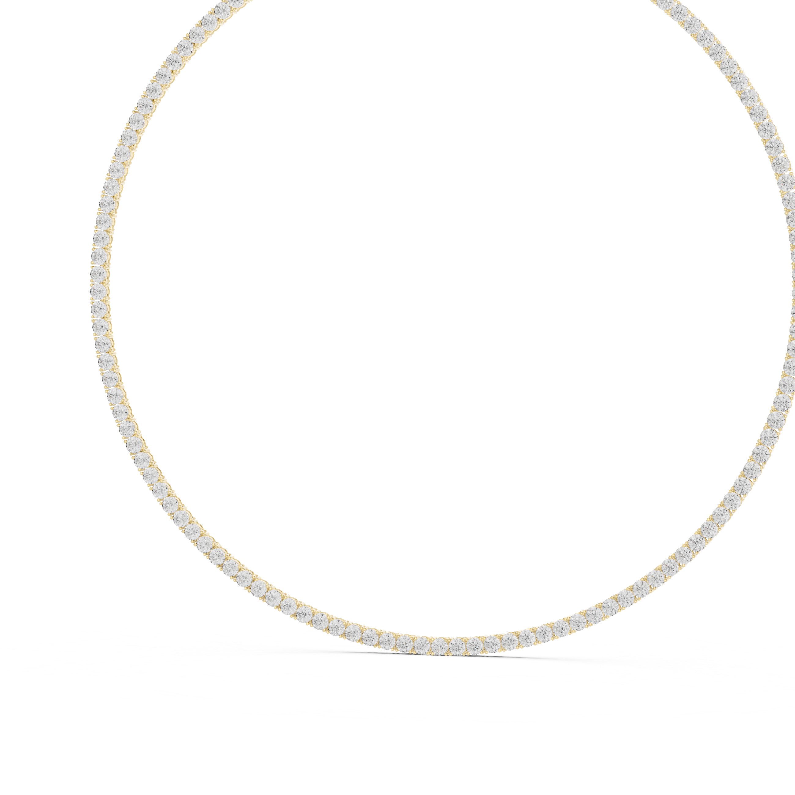 Premium Round Diamond Tennis Necklace