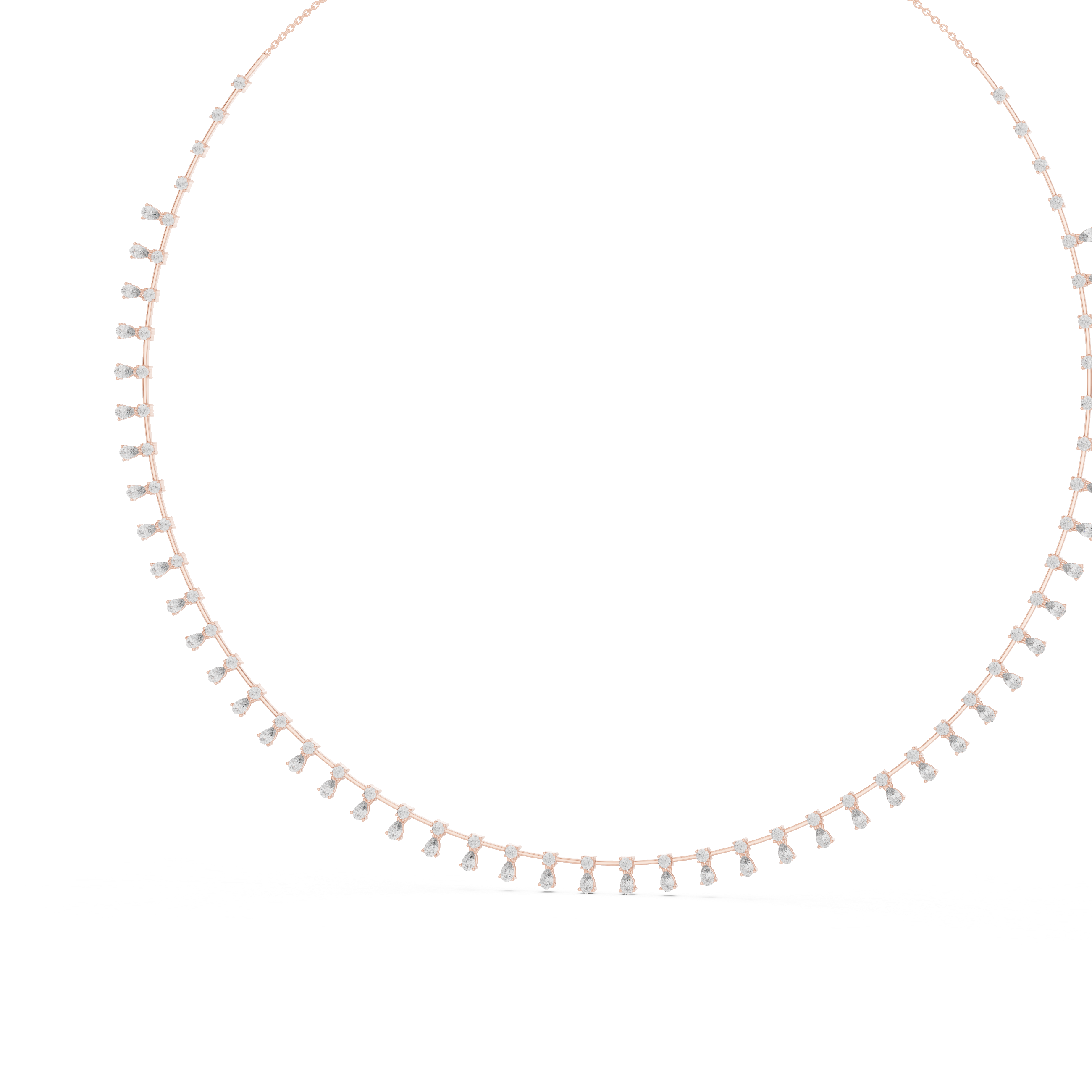 Minimalist Diamond Drop Chain Necklace