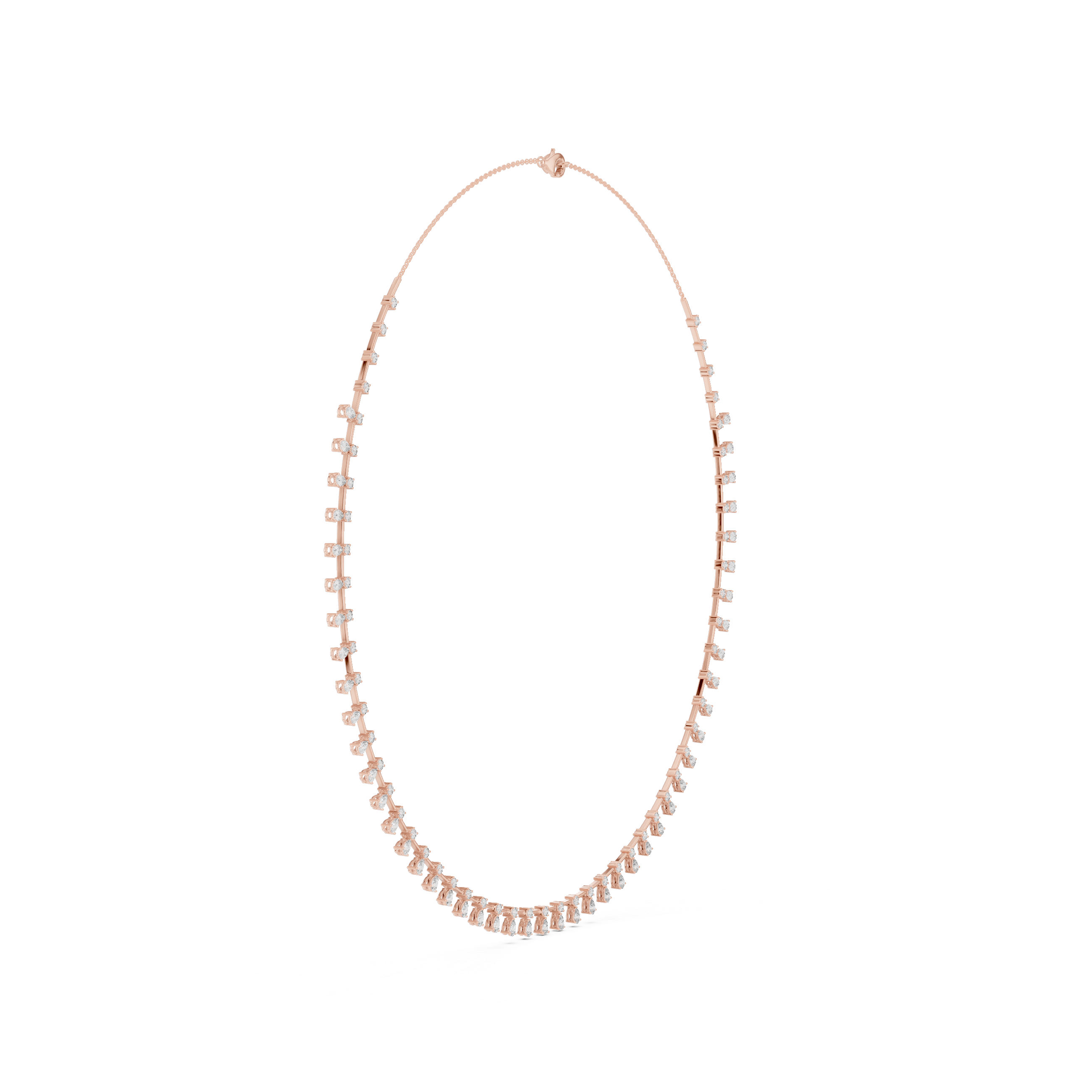 Minimalist Diamond Drop Chain Necklace