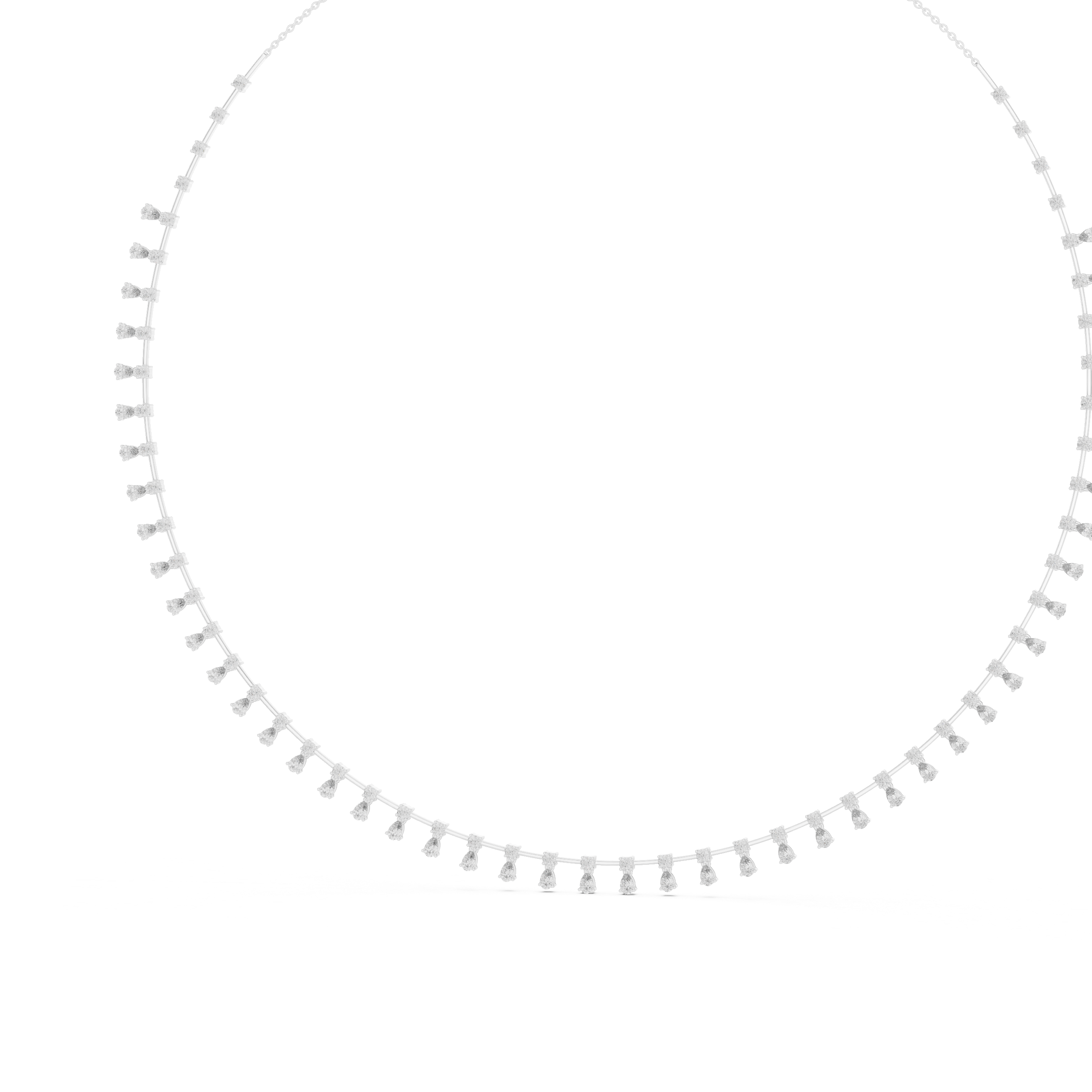 Minimalist Diamond Drop Chain Necklace