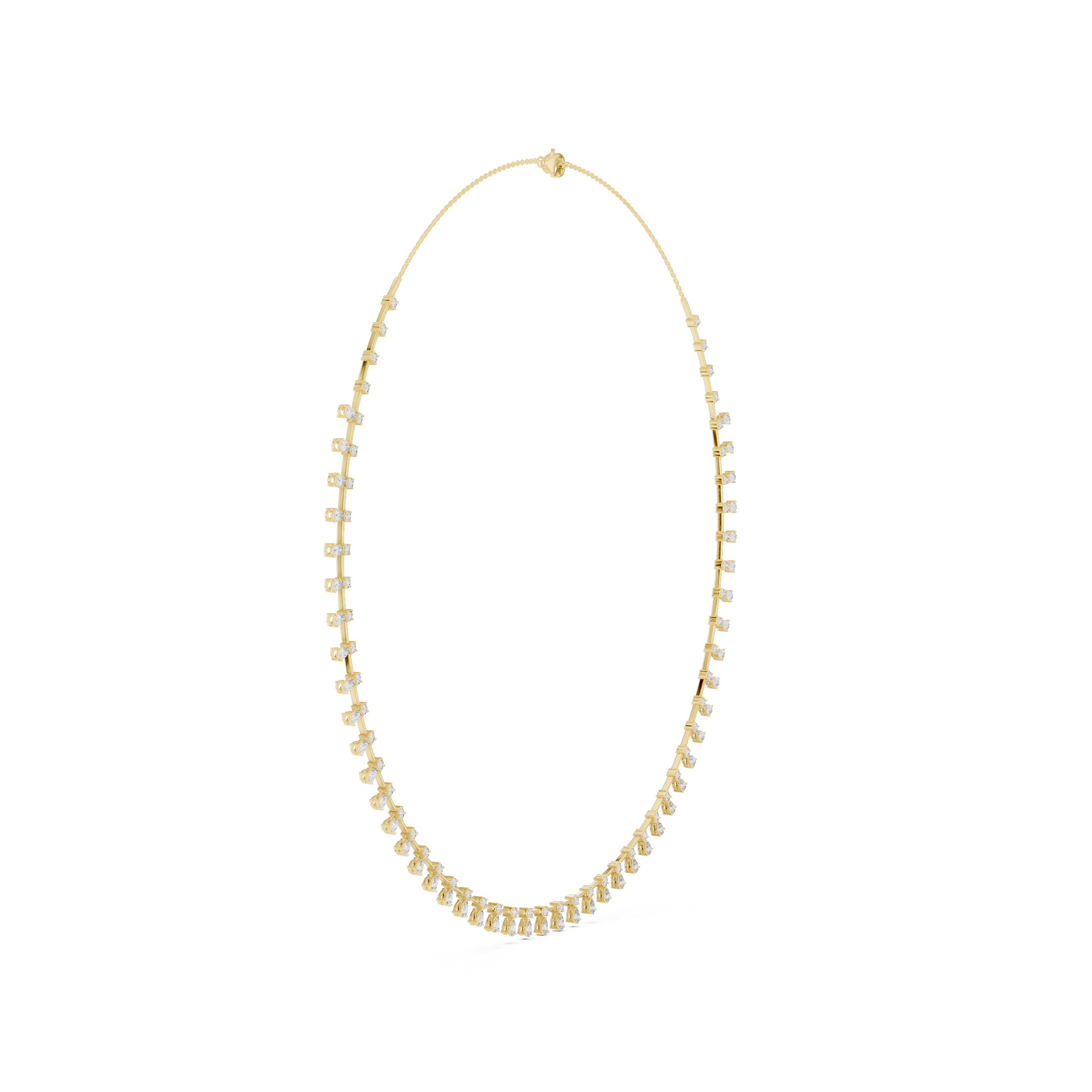 Minimalist Diamond Drop Chain Necklace