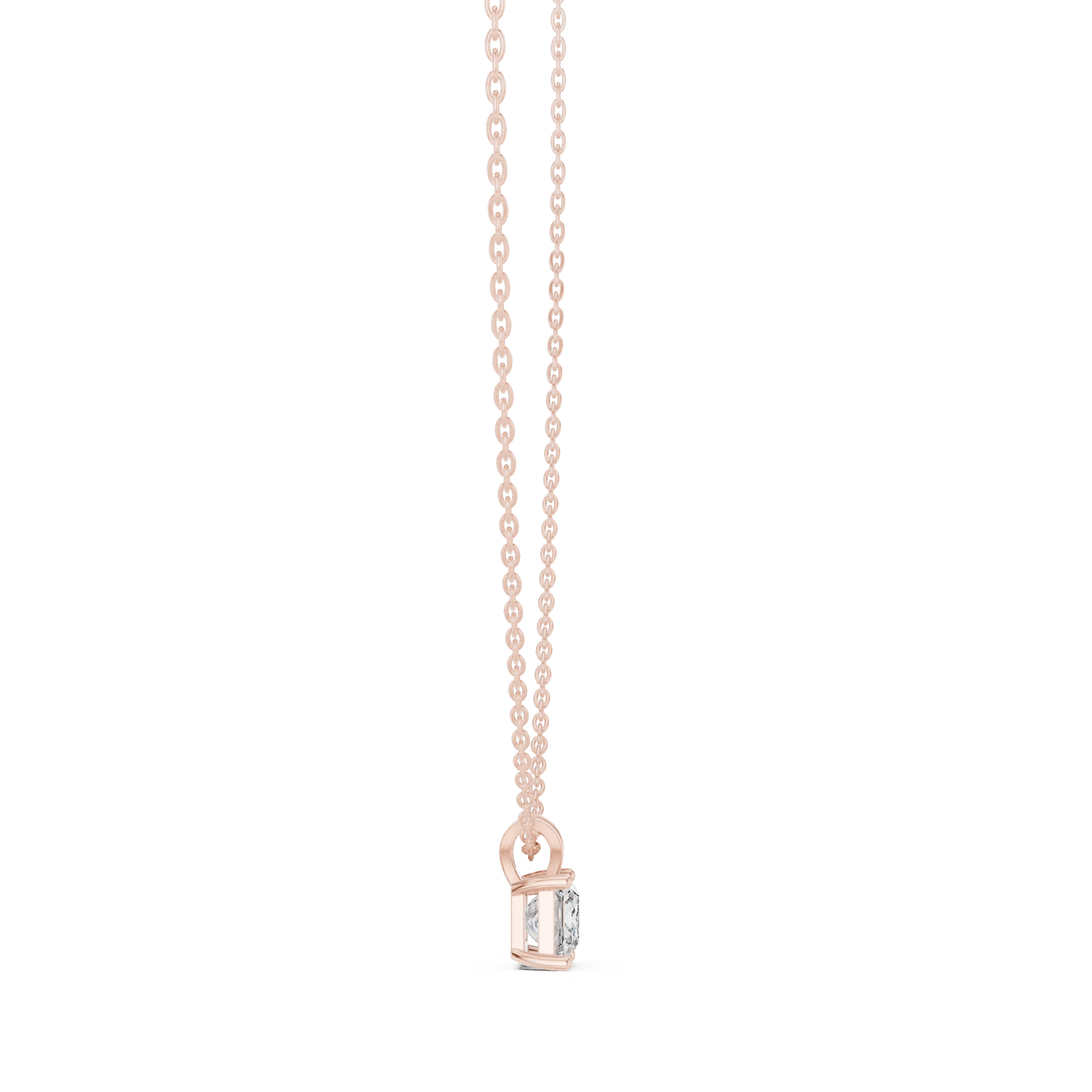 Princess Cut Solitaire Pendant Necklace