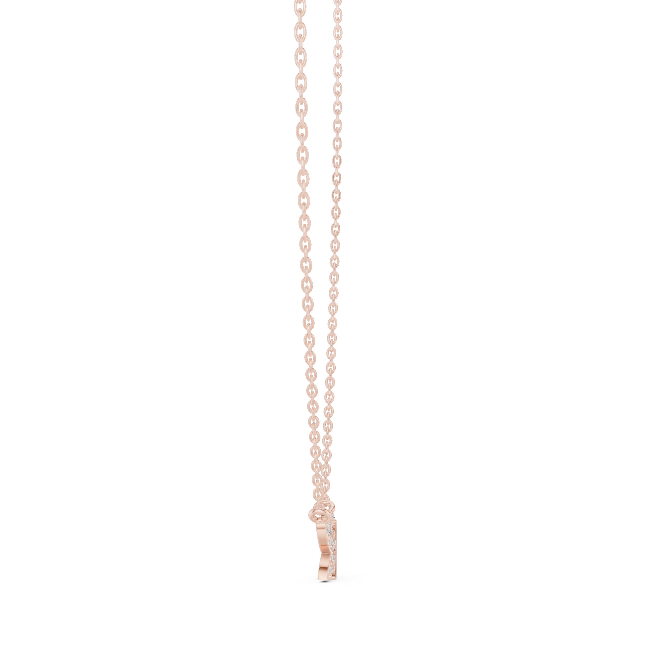 Diamond Butterfly Pendant Necklace – Minimal Pavé Design