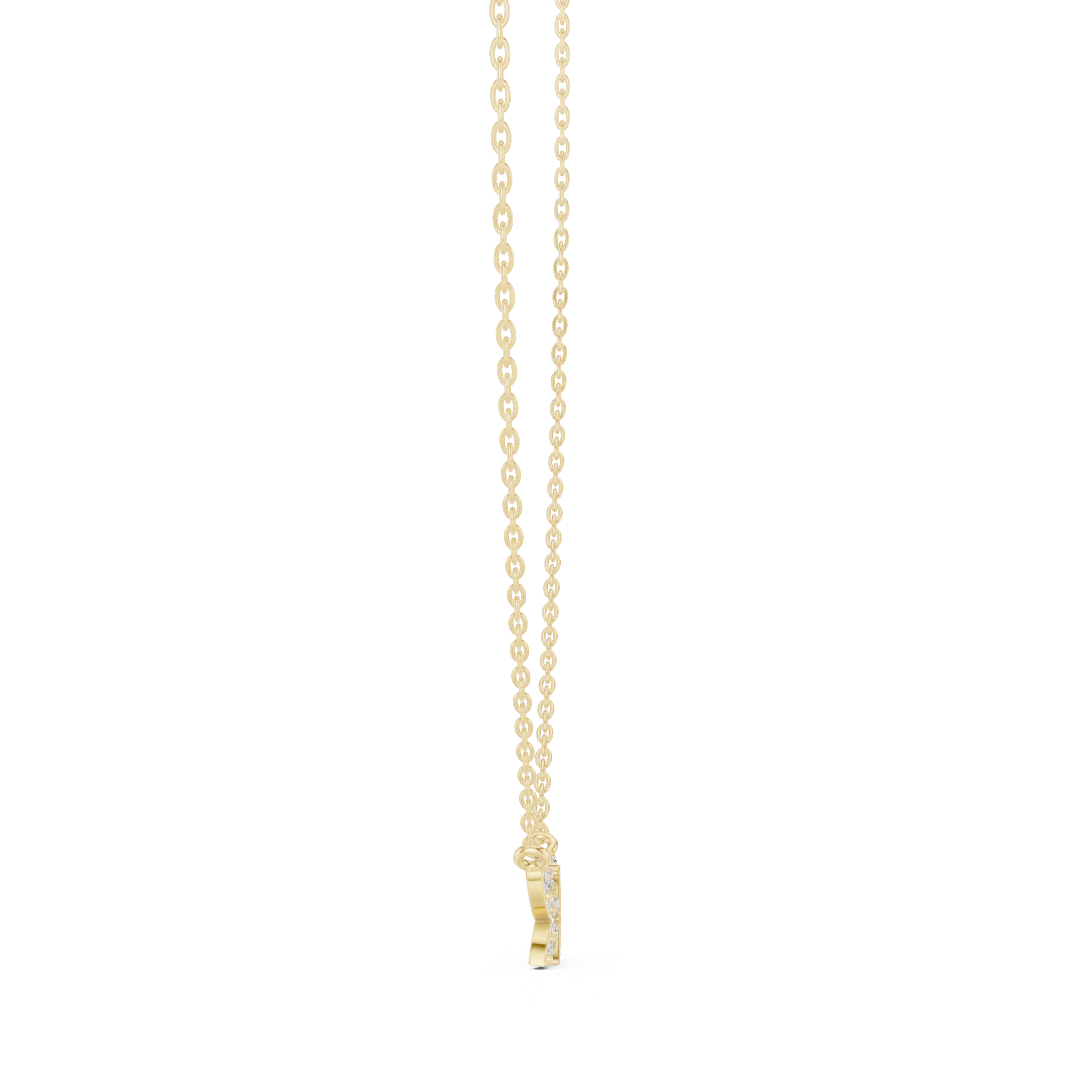 Diamond Butterfly Pendant Necklace – Minimal Pavé Design