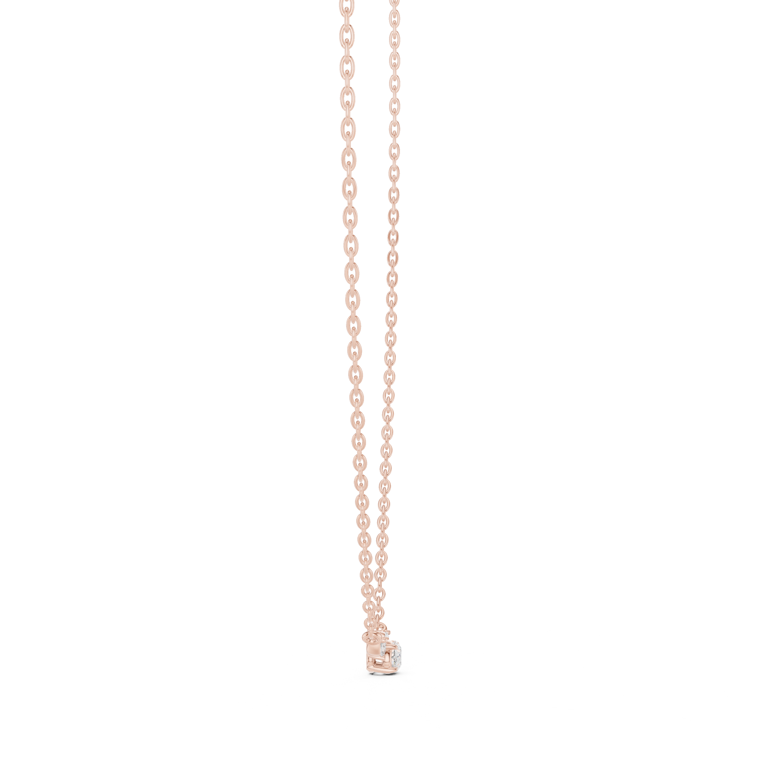 Three-Stone Diamond Necklace with Pear Side Accents