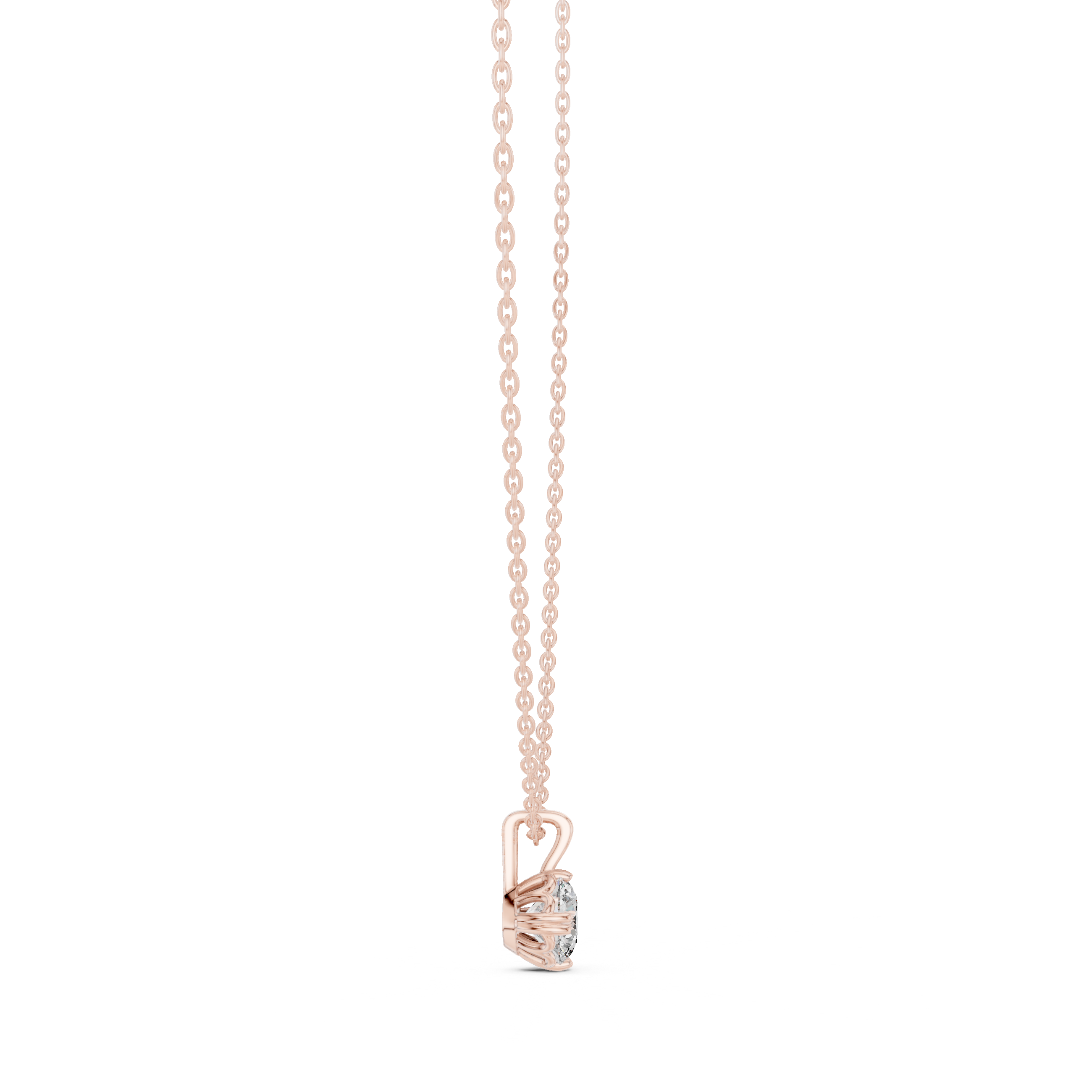 Minimal Round Solitaire Pendant Necklace in Classic Prong Setting
