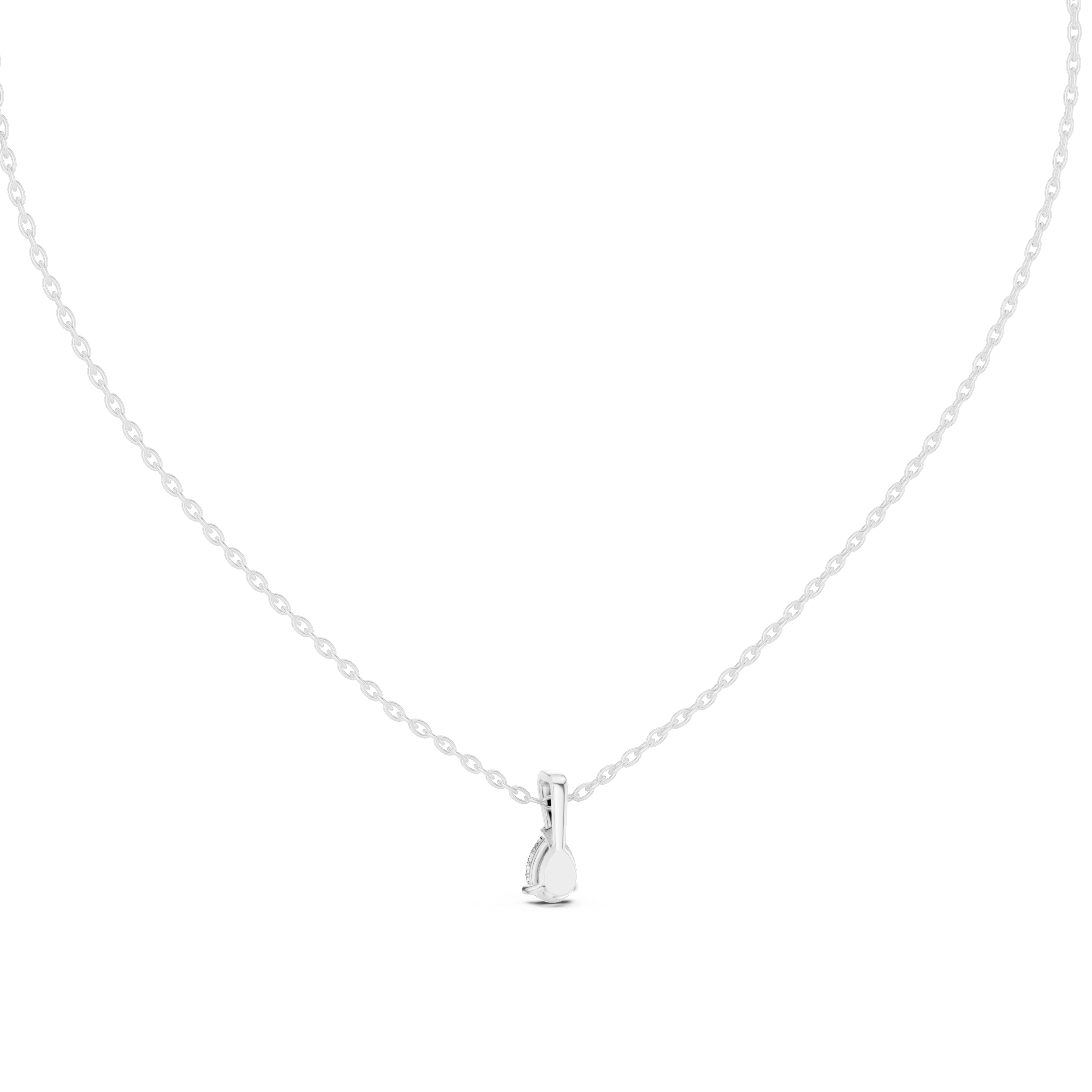 Minimal Pear Cut Solitaire Pendant Necklace – Dainty Teardrop Diamond Necklace