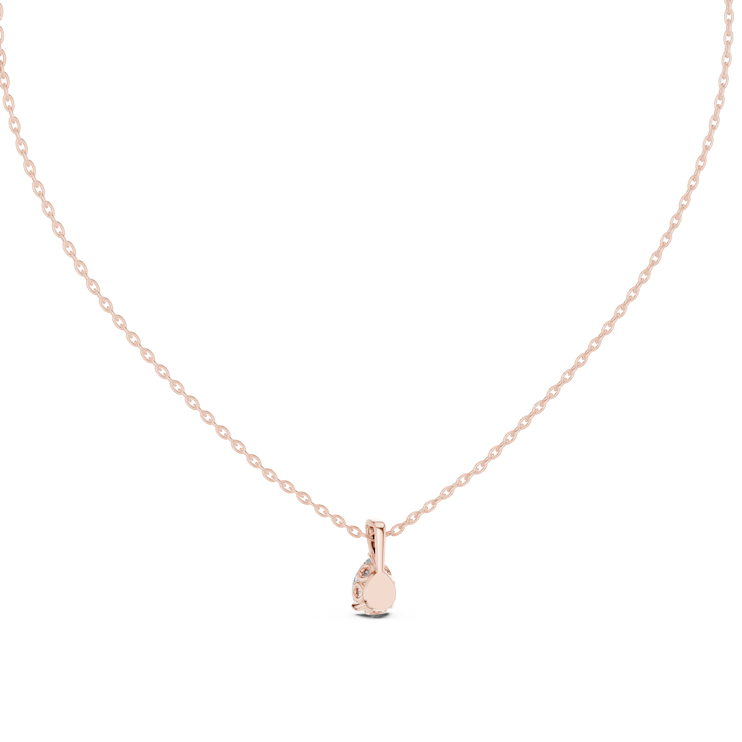 Pear Cut Diamond Solitaire Pendant Necklace (Large Size)