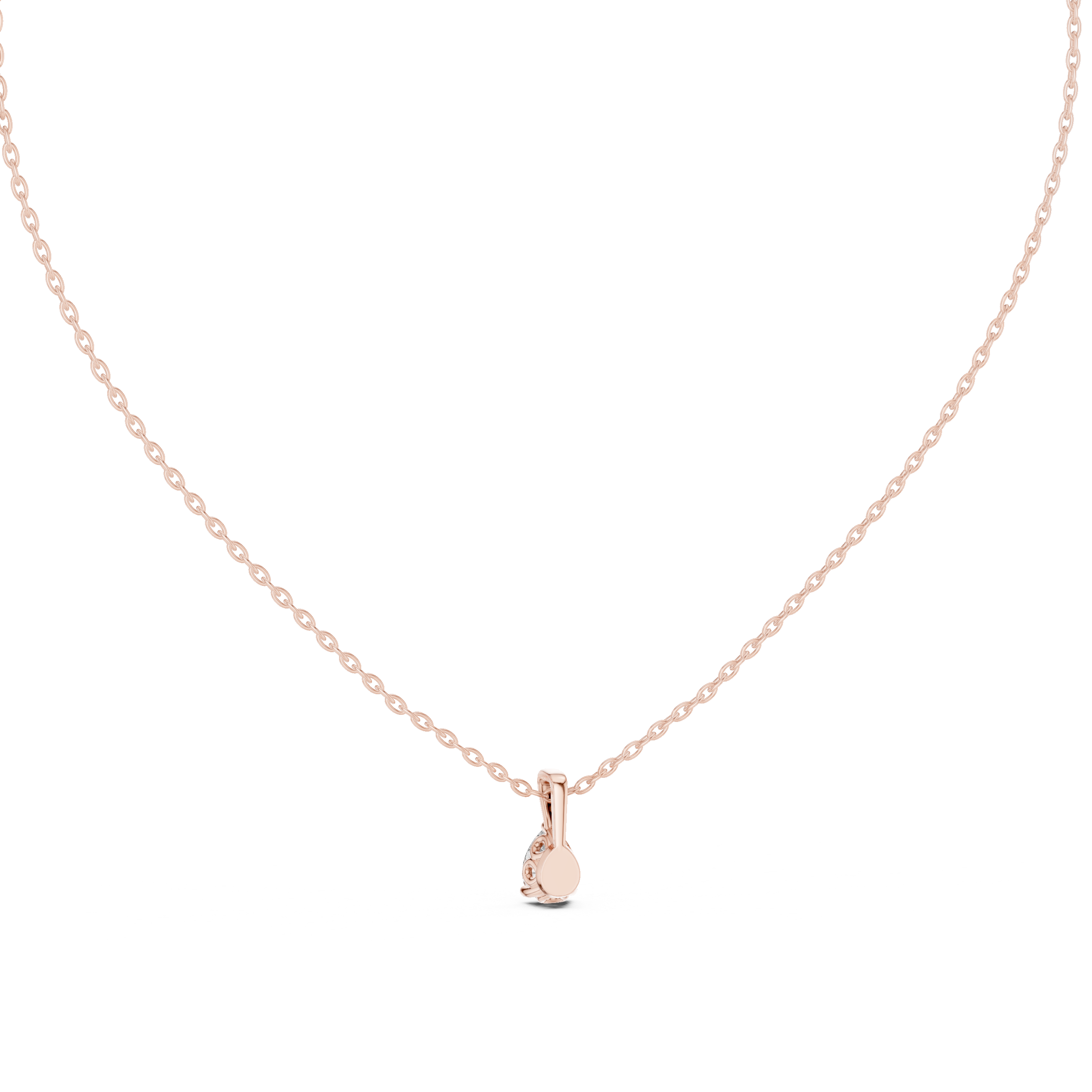 Pear Cut Solitaire Diamond Pendant Necklace