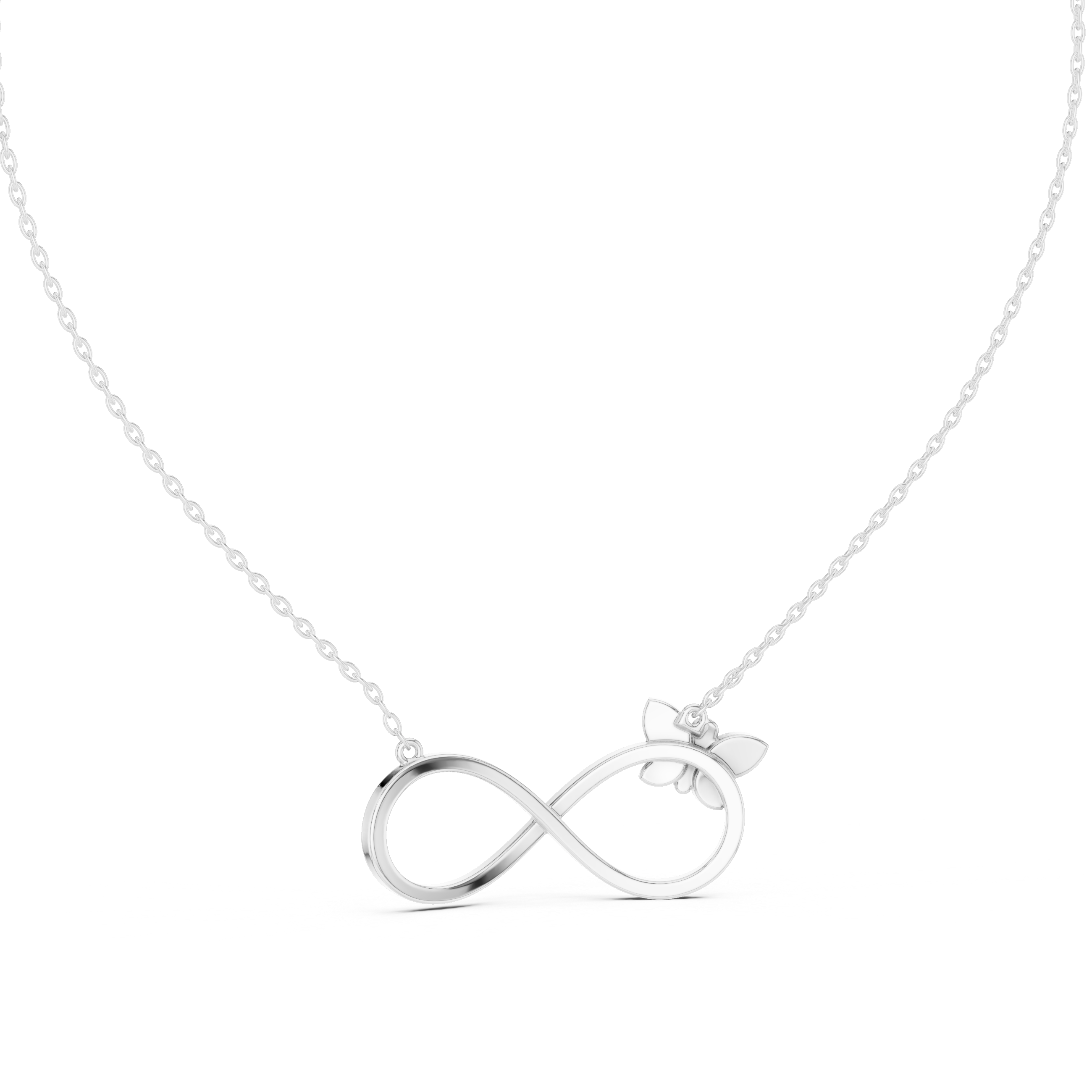Butterfly Infinity Diamond Necklace – Elegant Symbol of Eternal Love