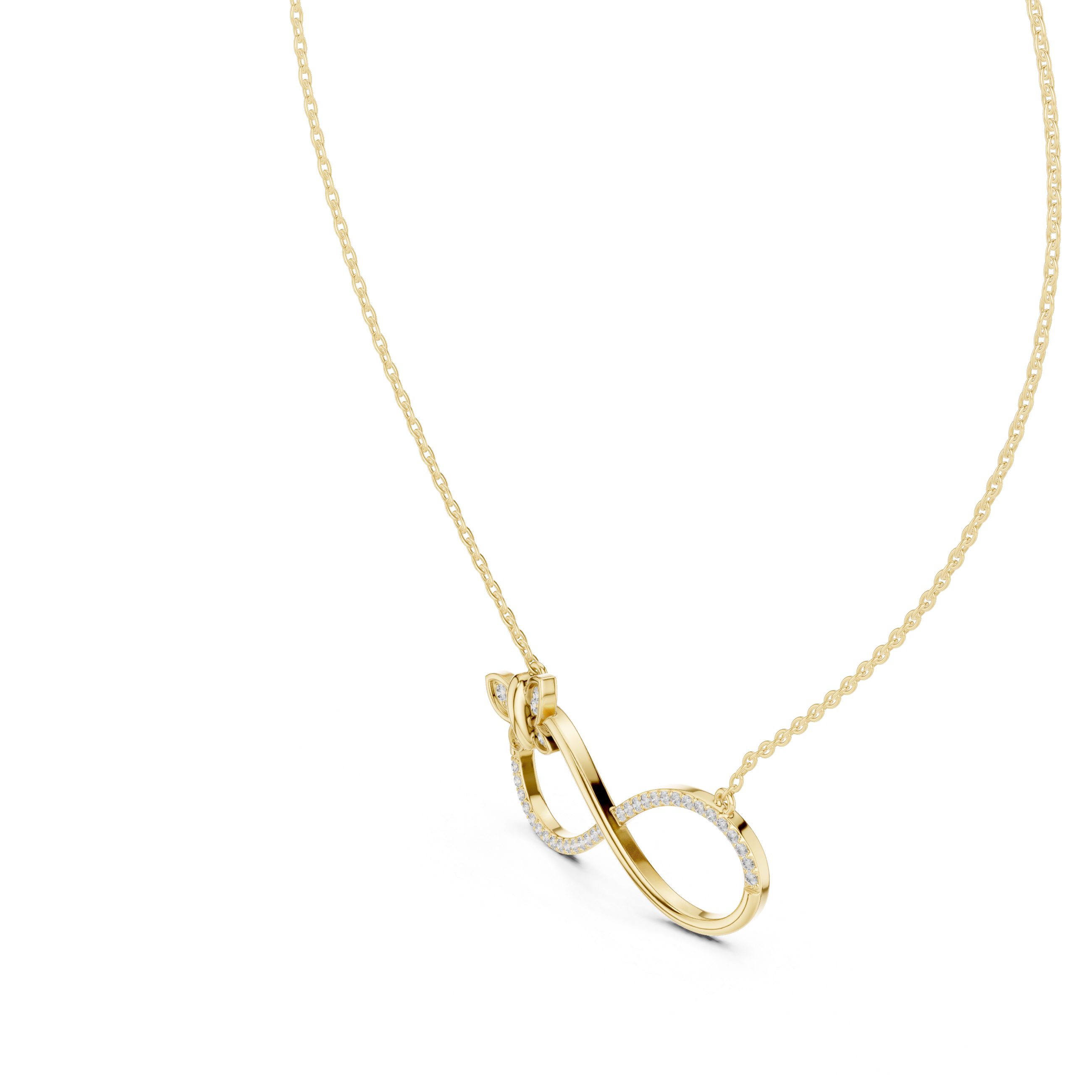 Butterfly Infinity Diamond Necklace – Elegant Symbol of Eternal Love