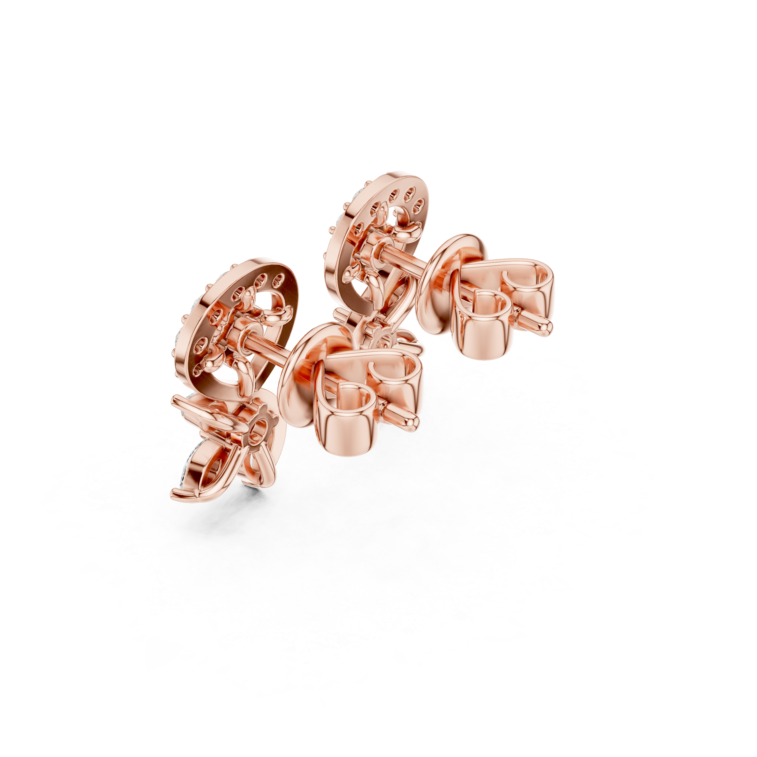 Infinity Vine Diamond Drop Stud Earrings