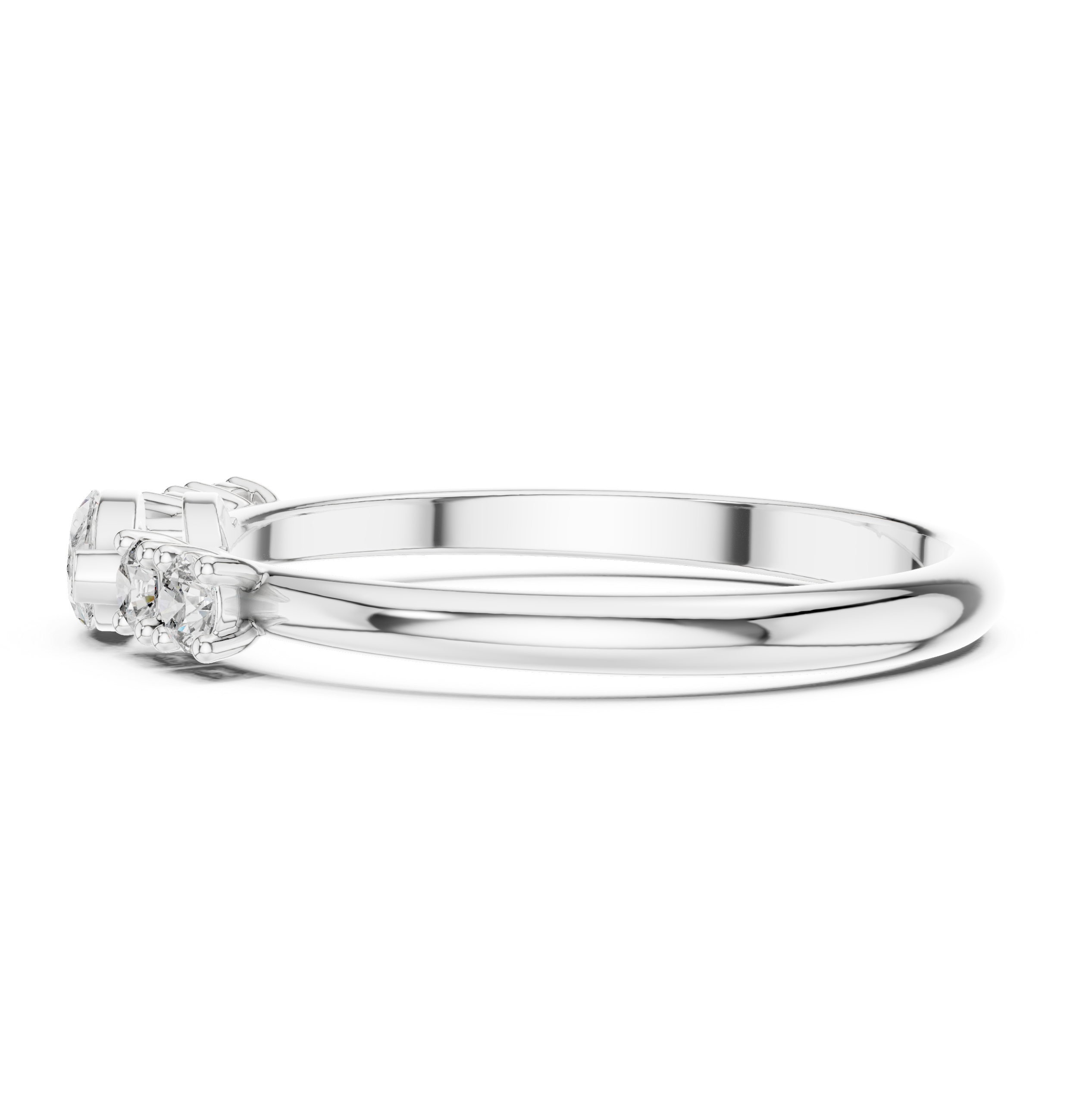 Marquise Diamond Five Stone Ring – Vintage Inspired Diamond Band