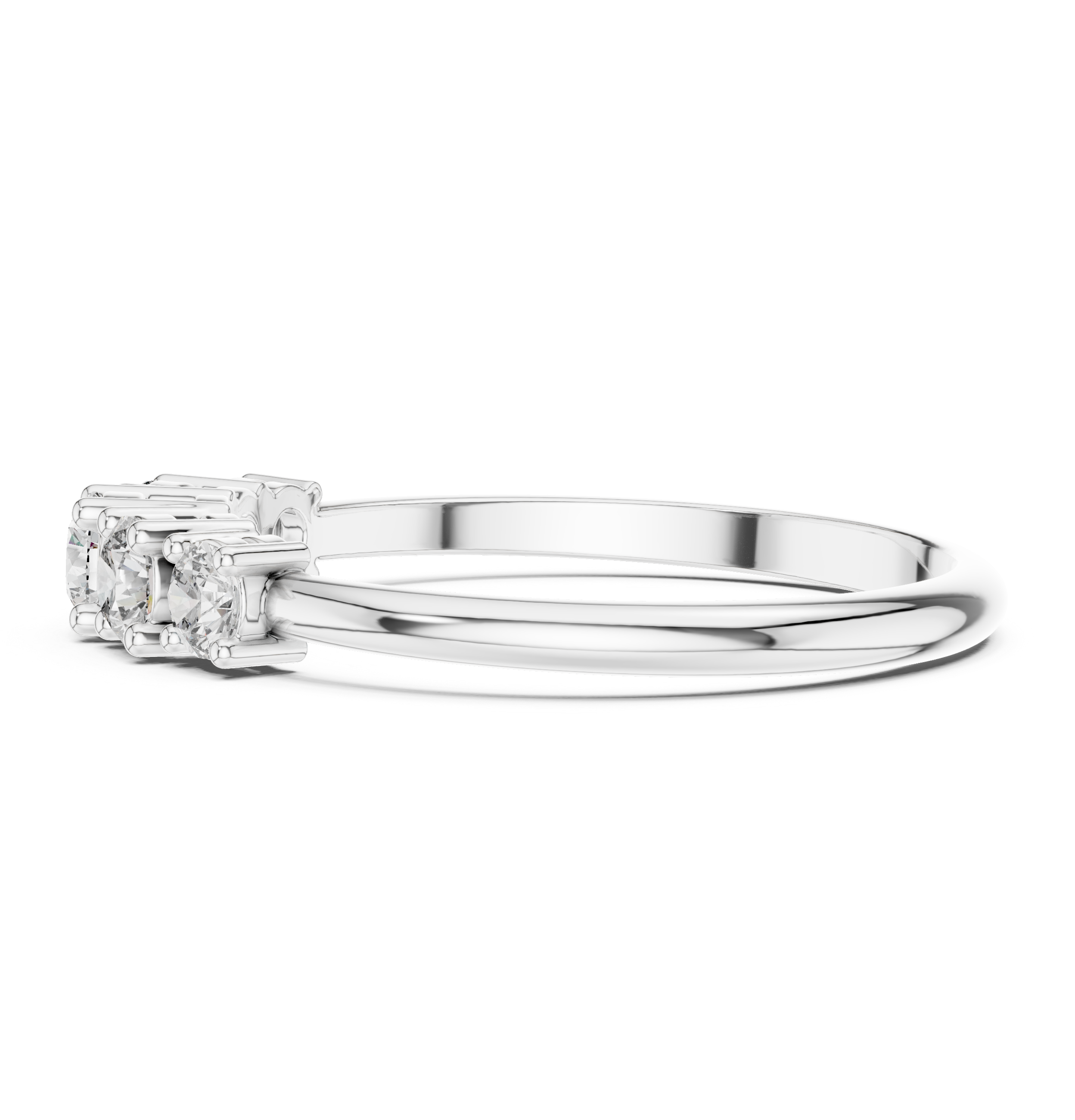 Five Stone Round Diamond Ring – Classic Anniversary Band