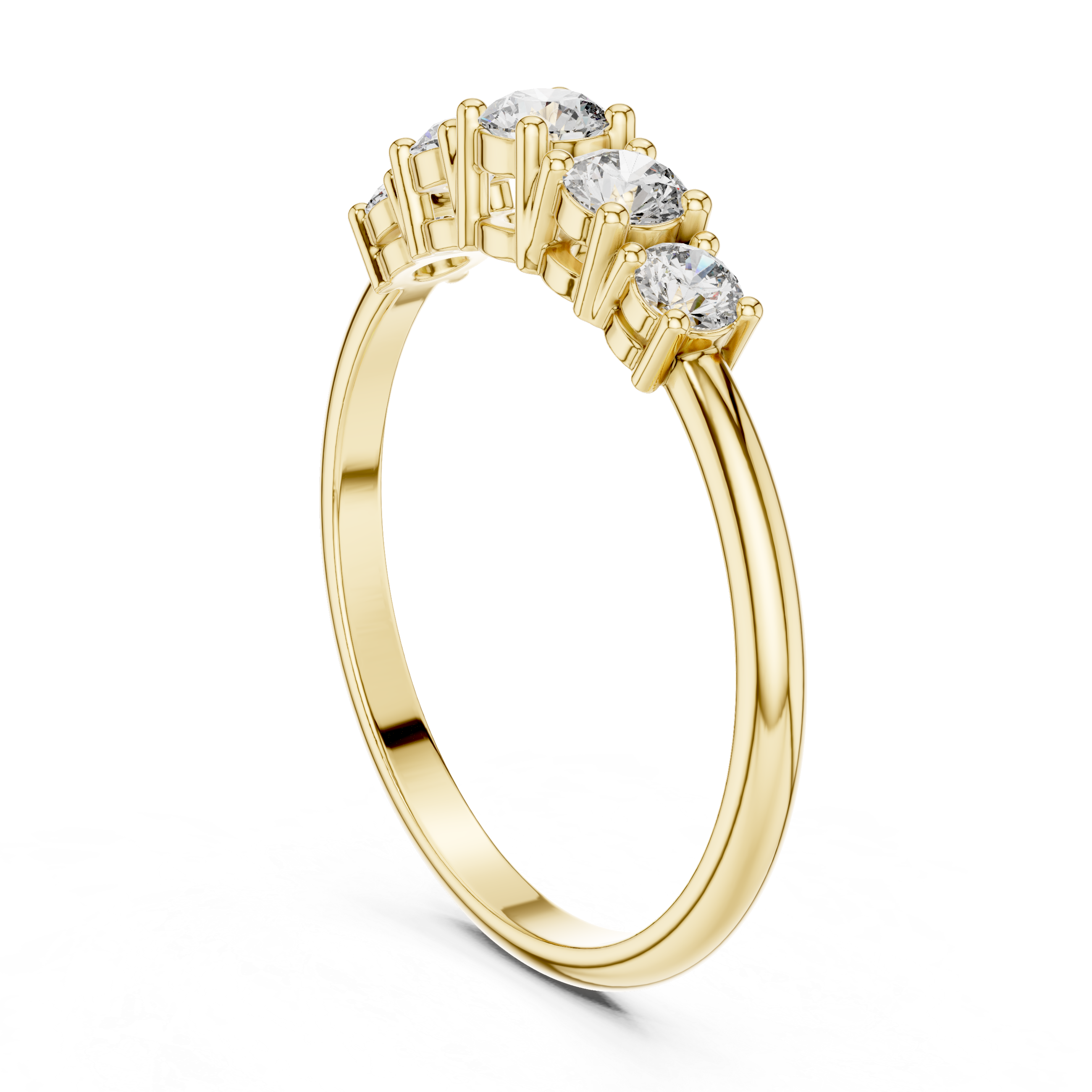 Five Stone Round Diamond Ring – Classic Anniversary Band