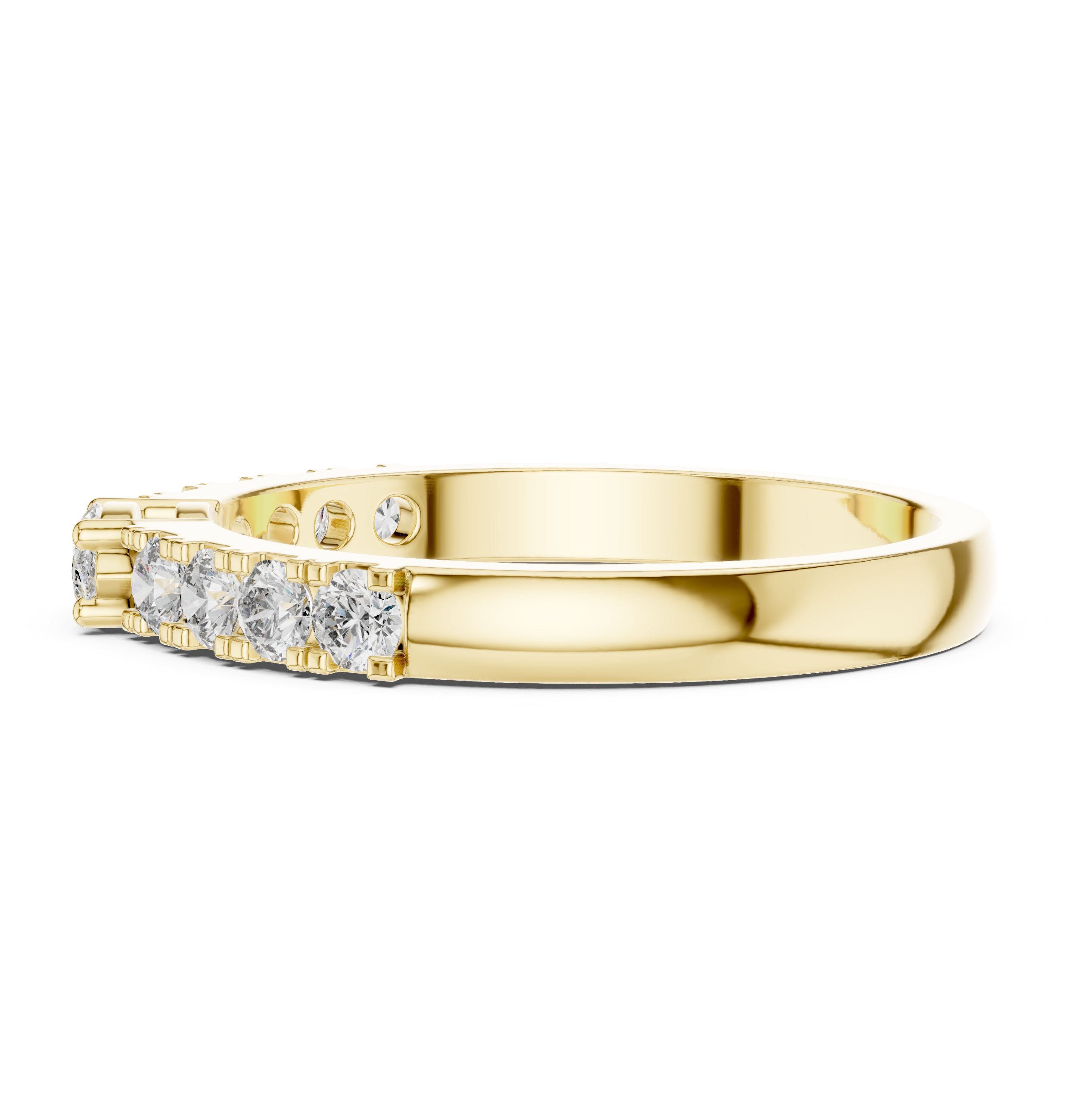 Marquise Cut Diamond Promise Ring with Pavé Accent Band