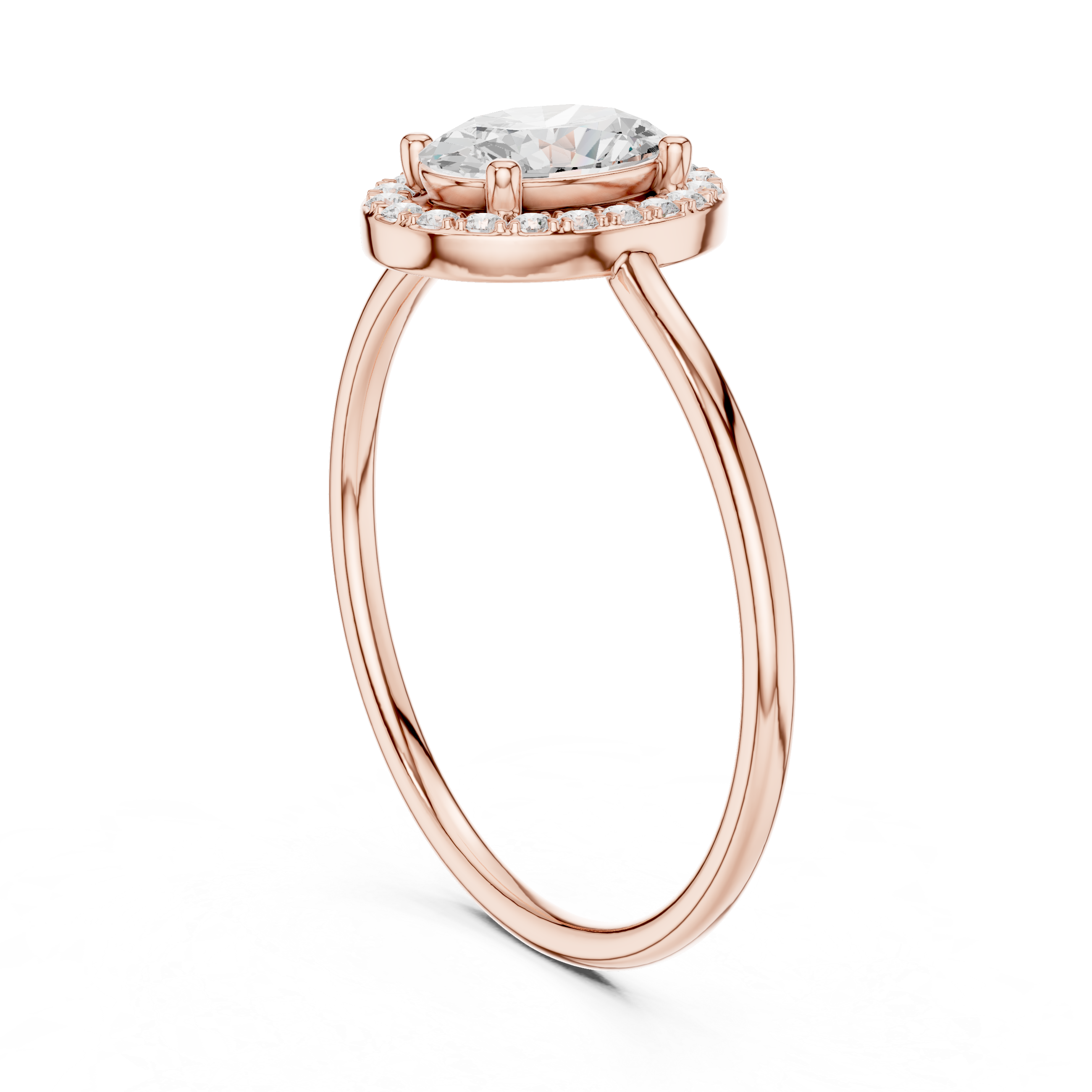 Oval Halo Engagement Ring – Classic Oval Cut Diamond Halo Ring