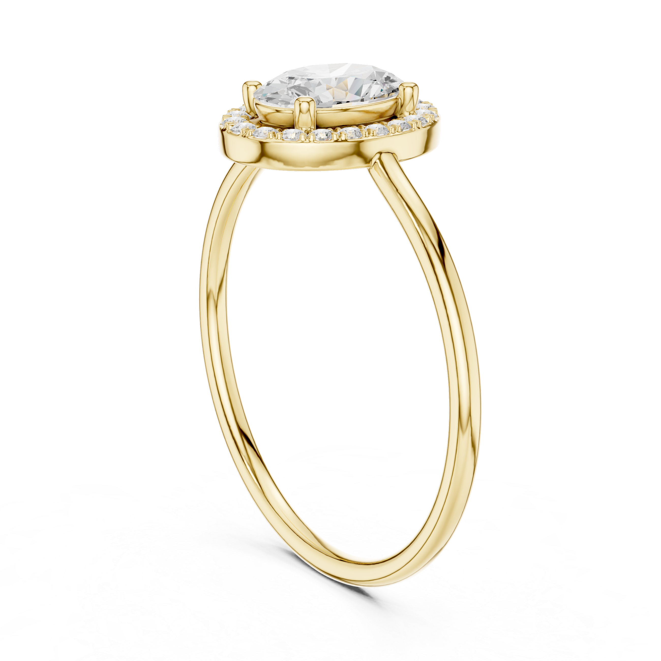 Oval Halo Engagement Ring – Classic Oval Cut Diamond Halo Ring