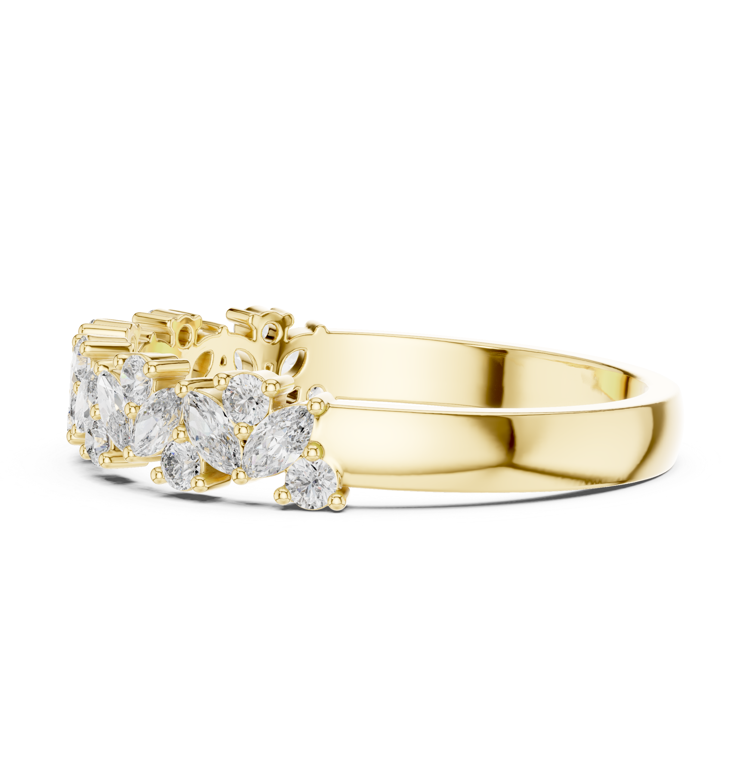 Marquise Diamond Eternity Ring – Vintage Inspired Half Eternity Wedding Band