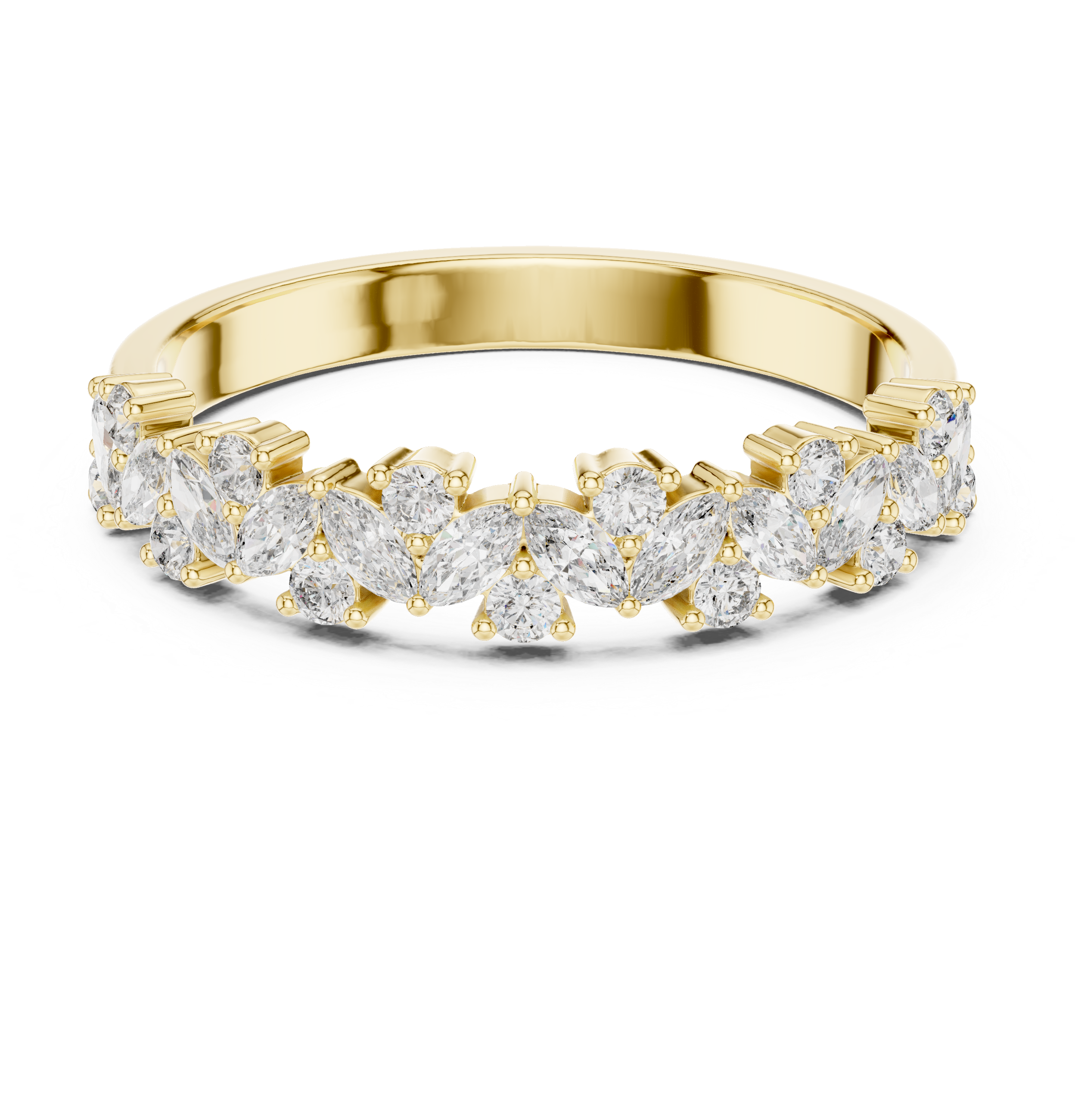 Marquise Diamond Eternity Ring – Vintage Inspired Half Eternity Wedding Band