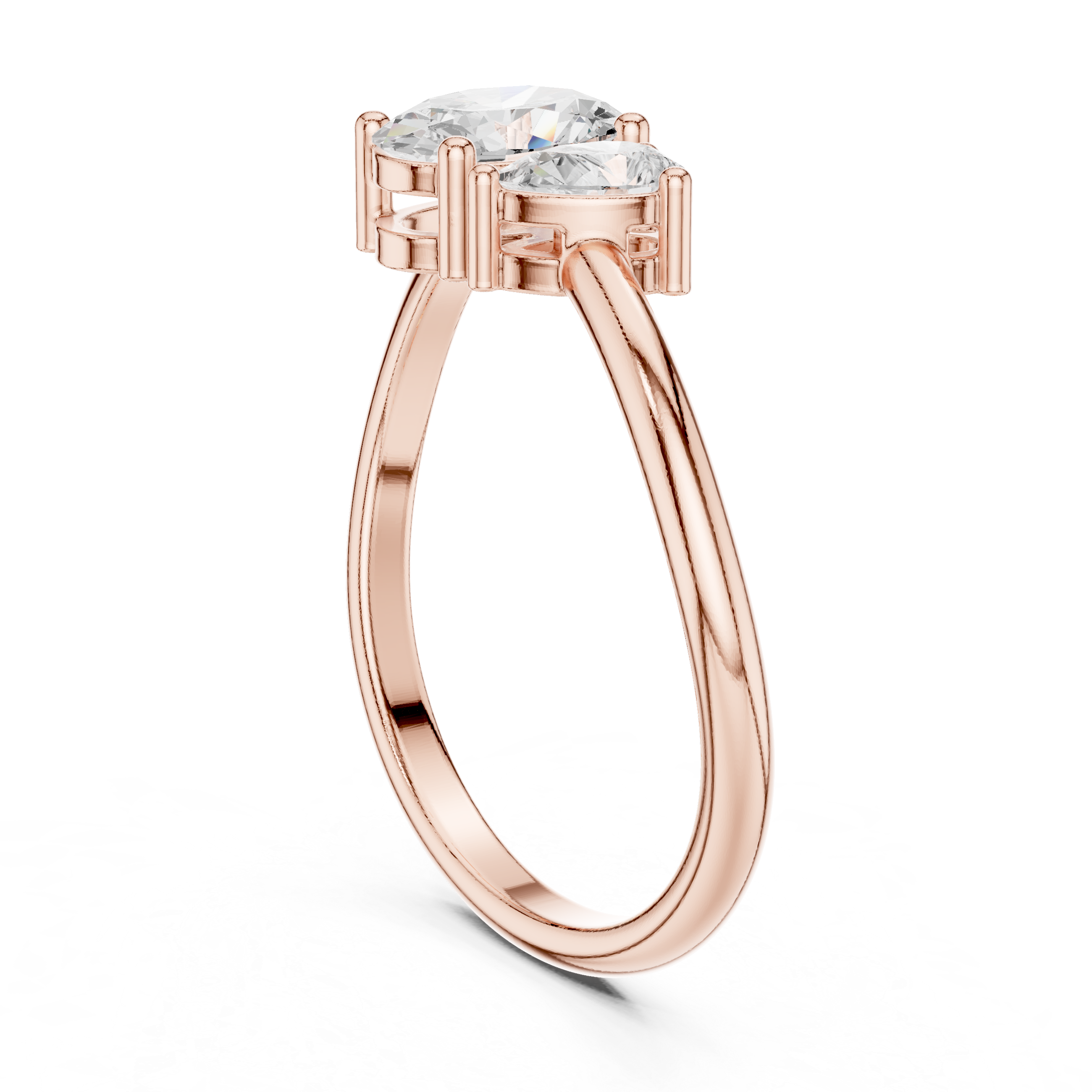 Oval & Pear Diamond Toi et Moi Ring – Modern Two Stone Engagement Ring