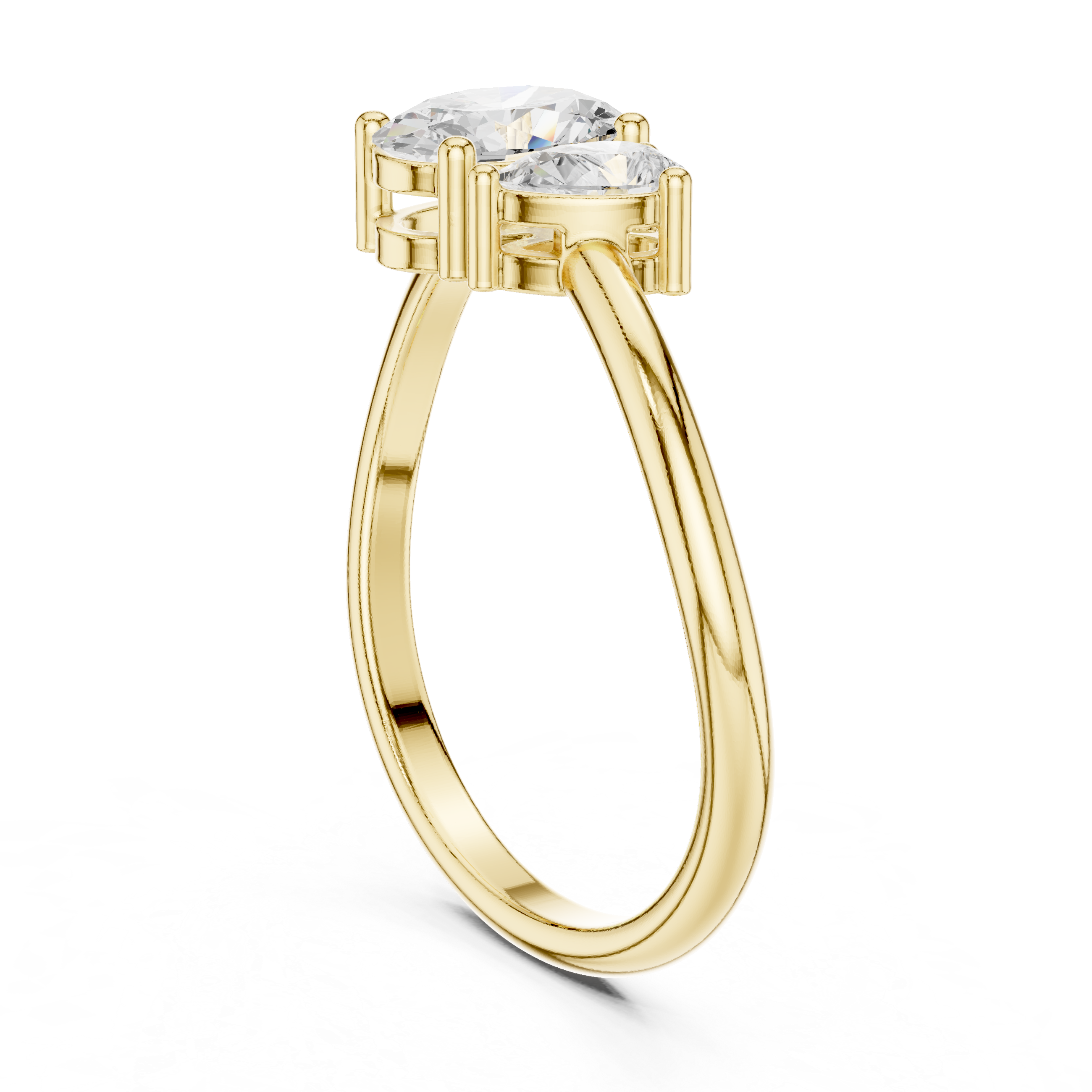 Oval & Pear Diamond Toi et Moi Ring – Modern Two Stone Engagement Ring